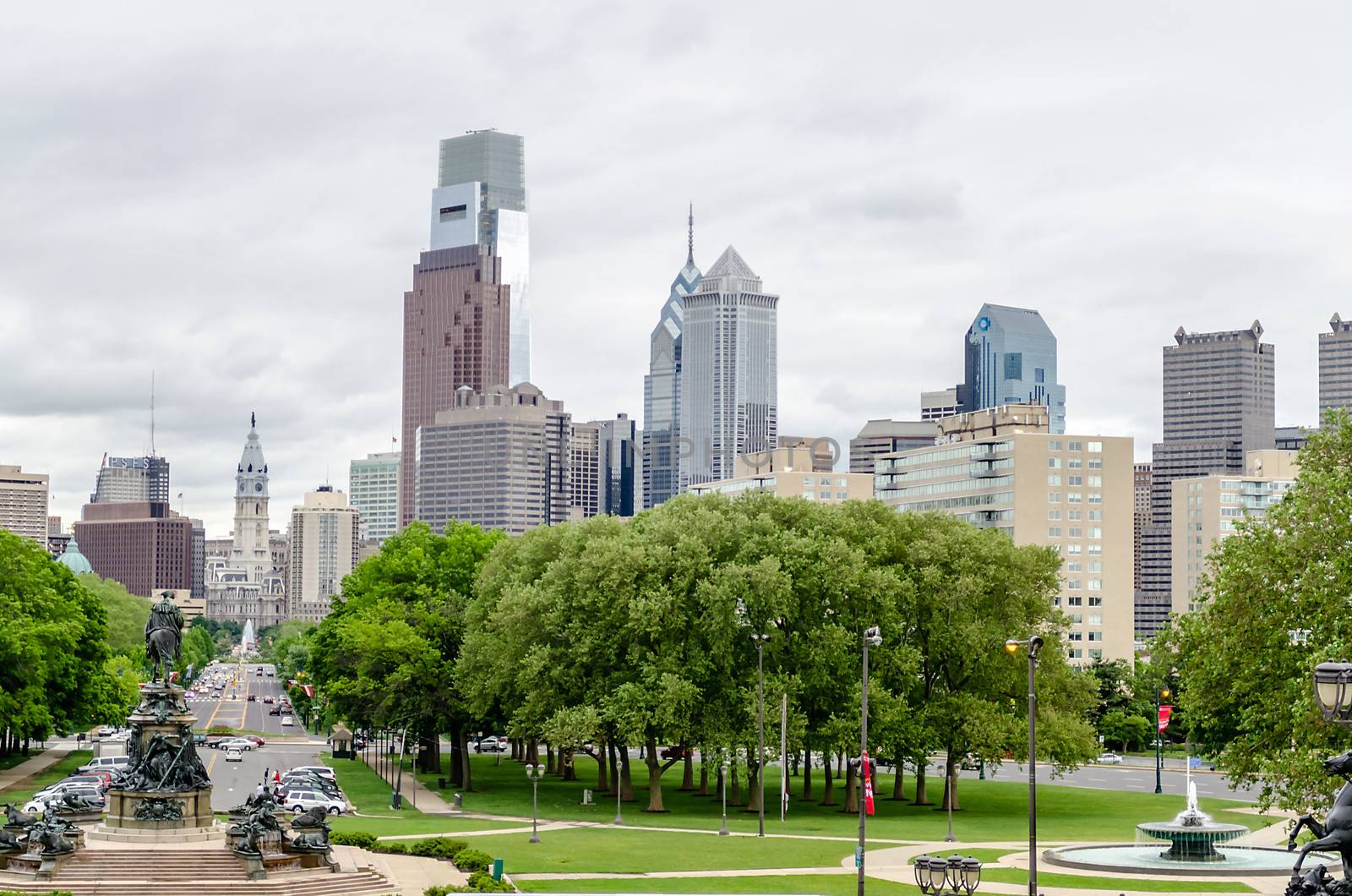 Philadelphia Skyline by marcorubino