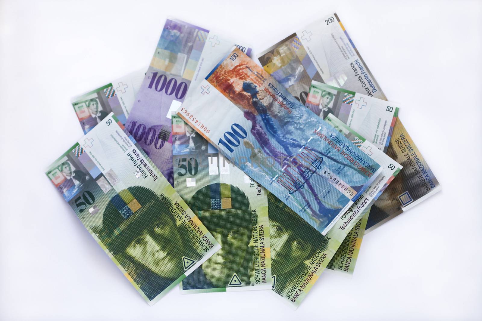 Swiss francs banknotes