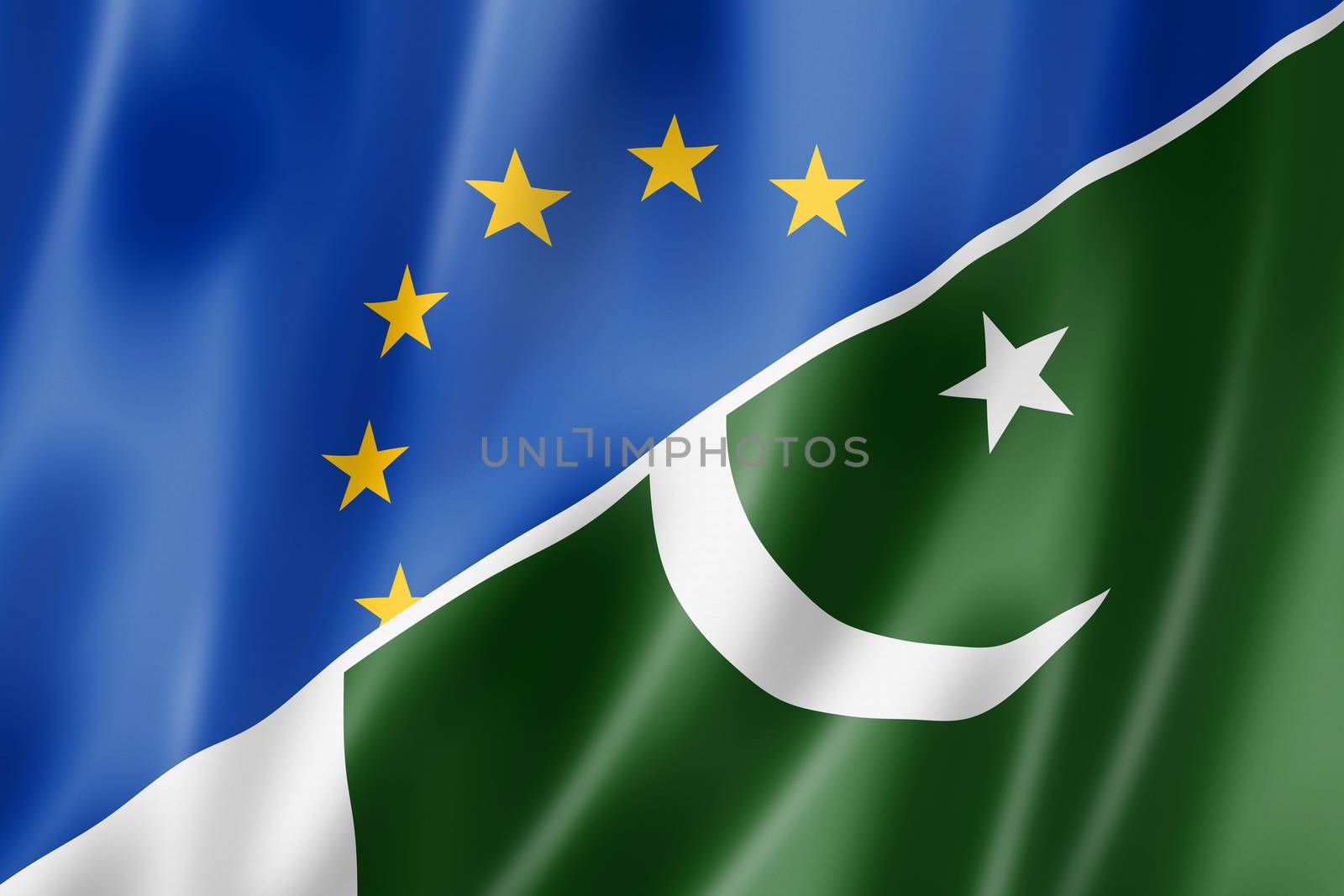 Europe and Pakistan flag by daboost