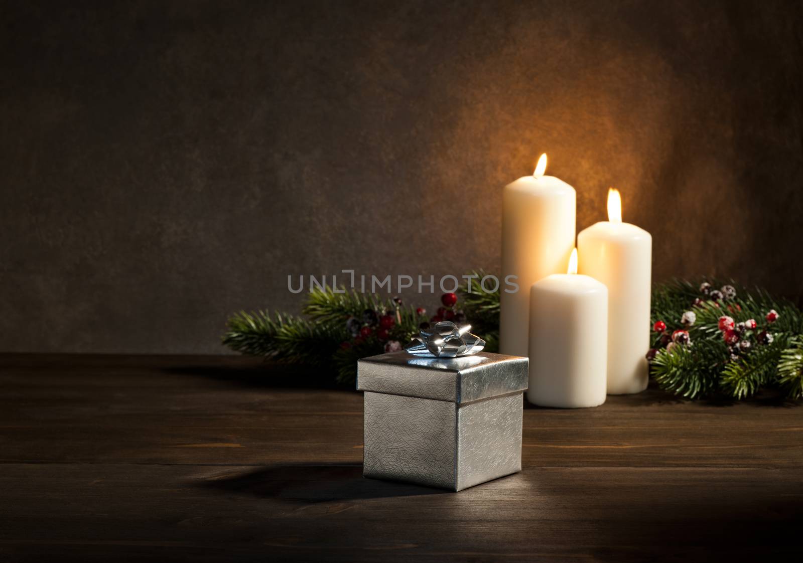 Candles present in Christmas setting by 3523Studio