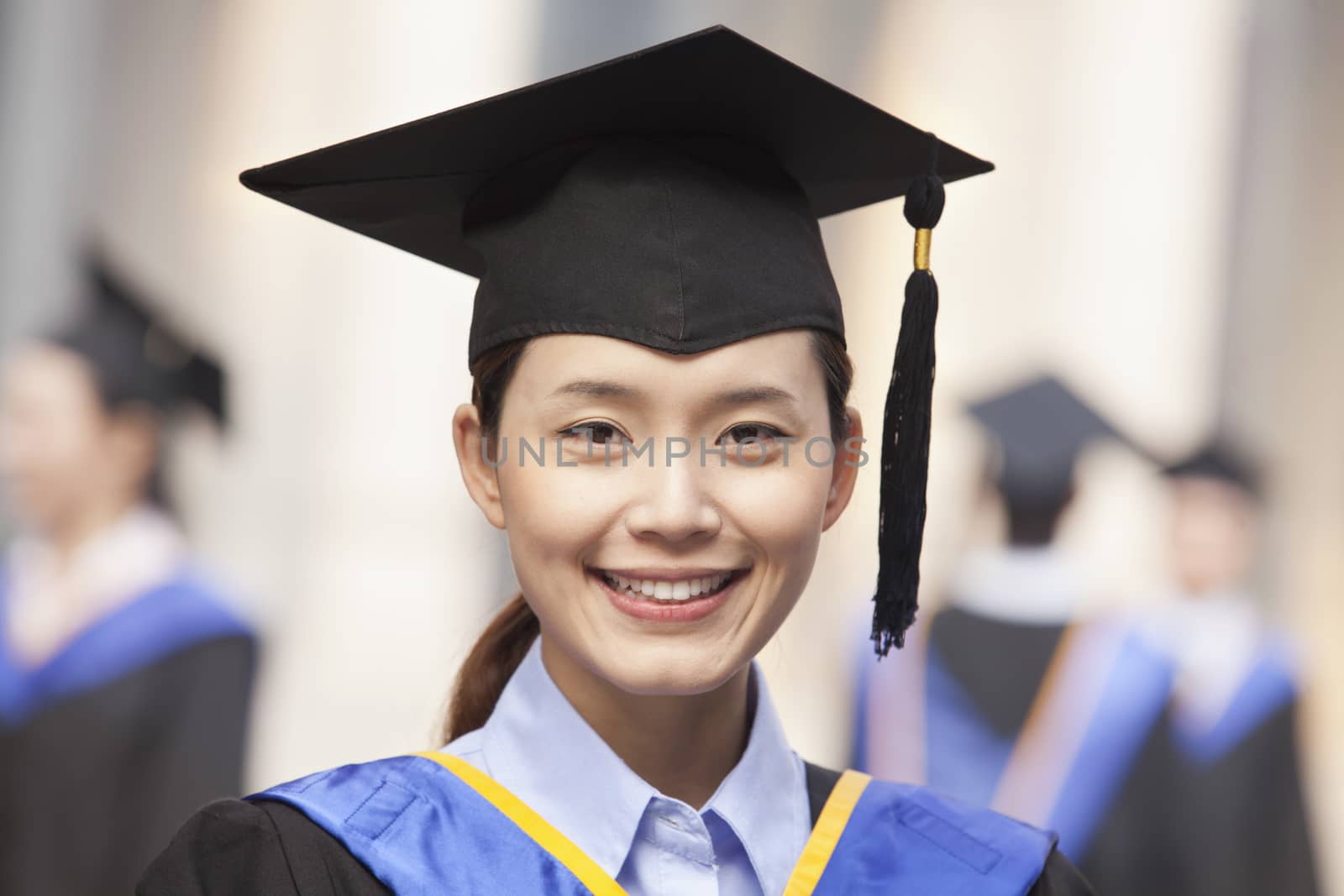 Young Female Graduate Smiling, portrait by XiXinXing