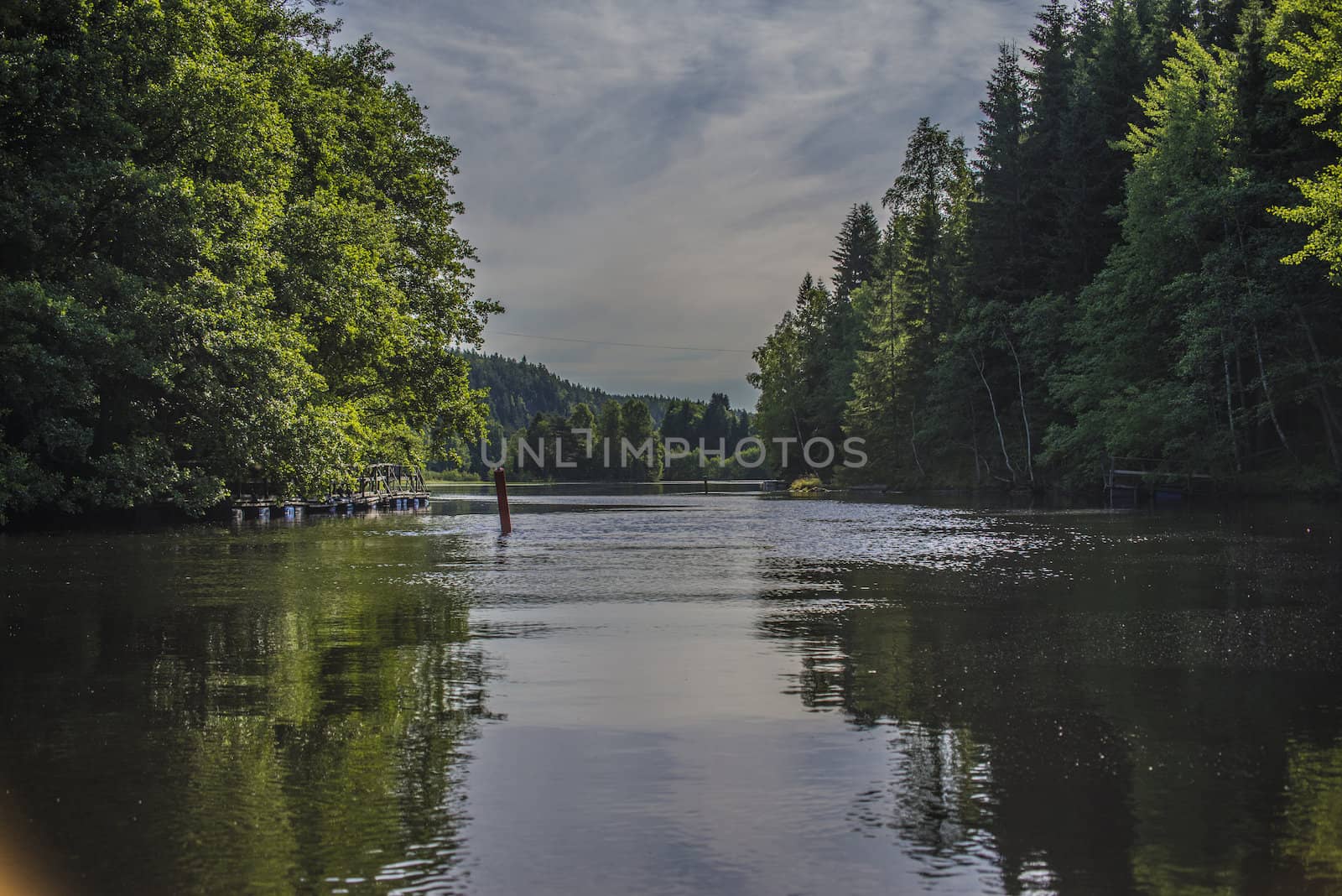 Five sea (in Norwegian Femsj��en) is a lake located in the municipality of Halden, Norway. My son and I were on a photo safari, hoping to get pictures of Osprey that breed in a tree on a small island in Five sea