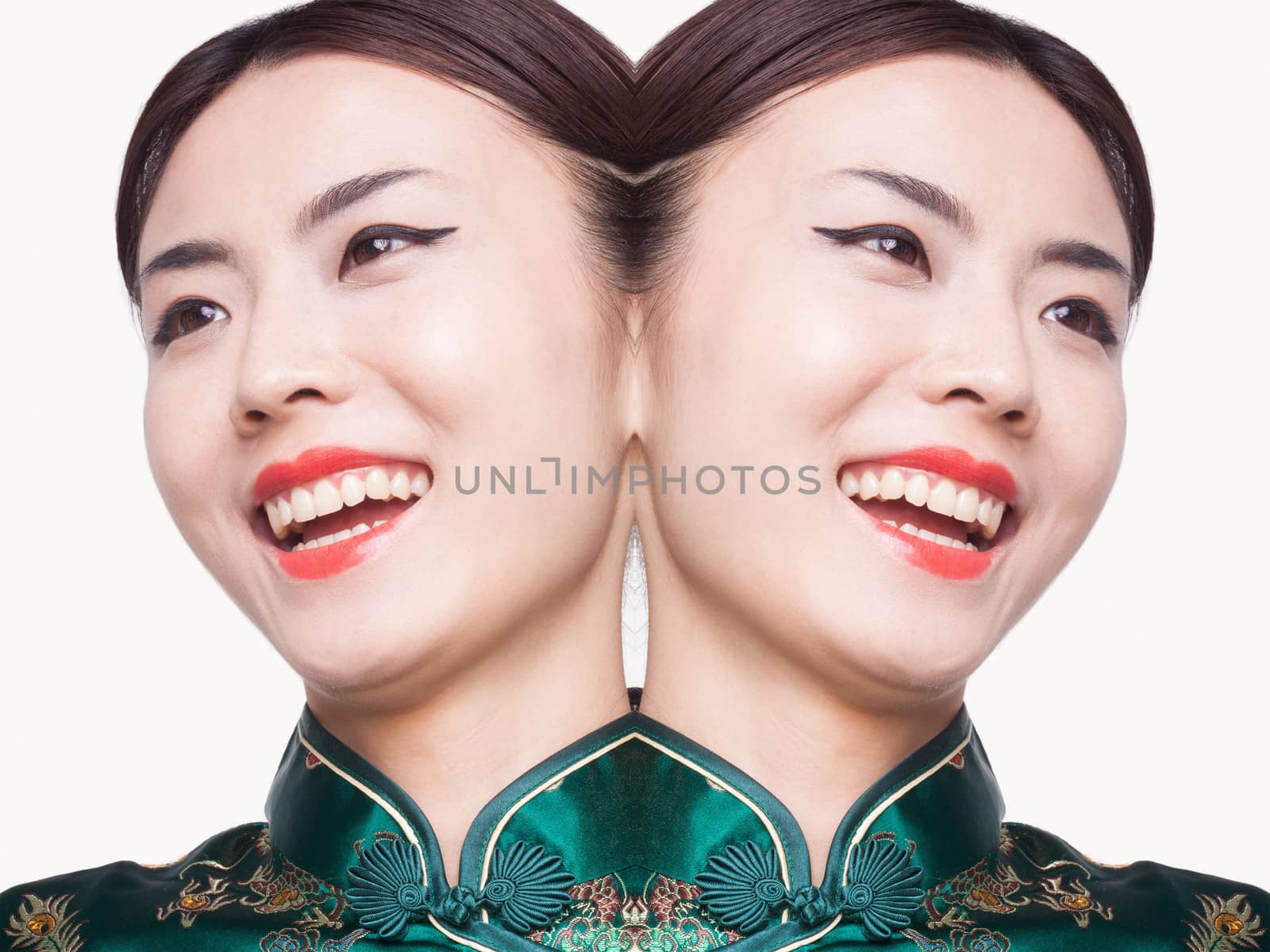 Young woman in Qipao Digital Composite