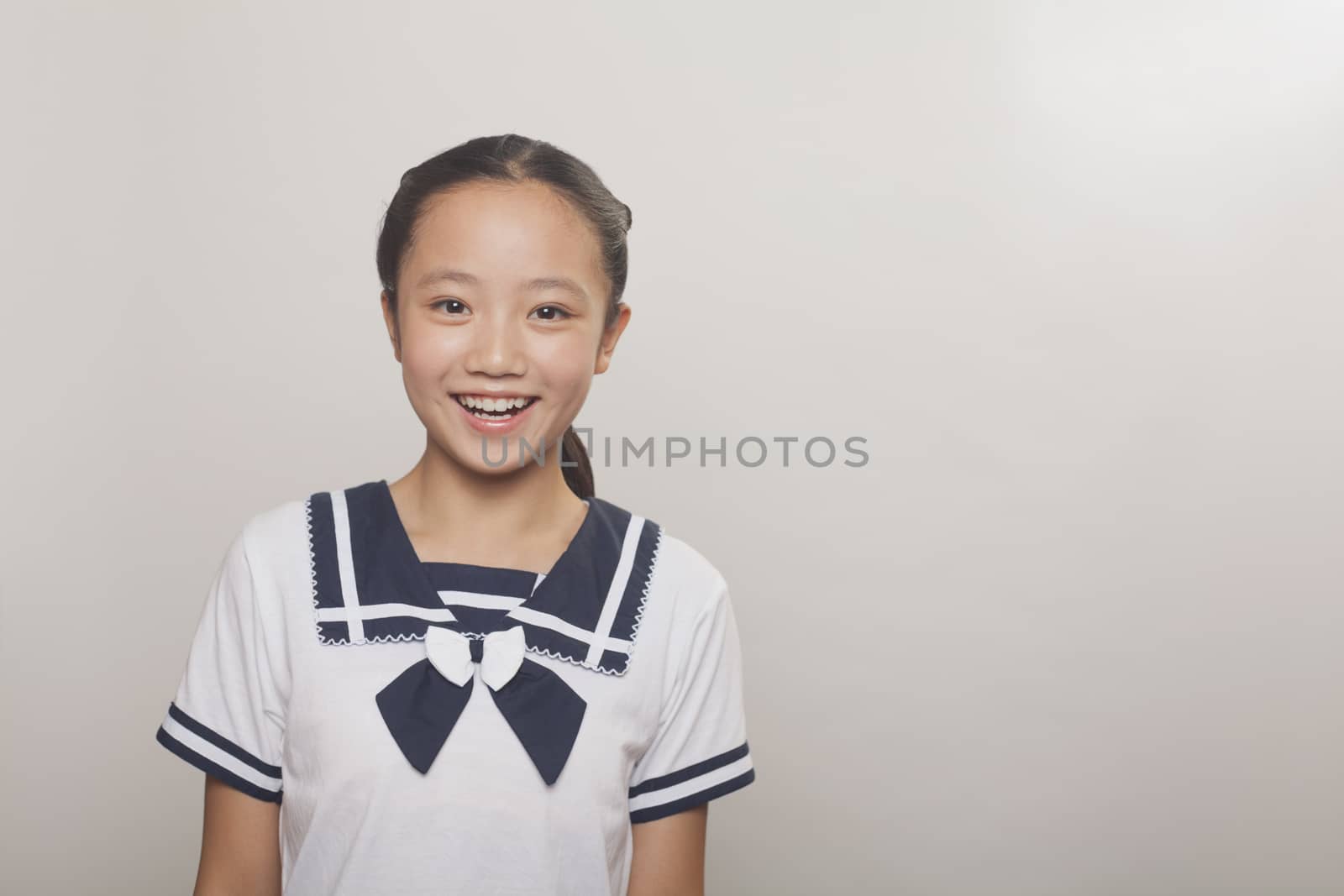 Girl smiling, Studio