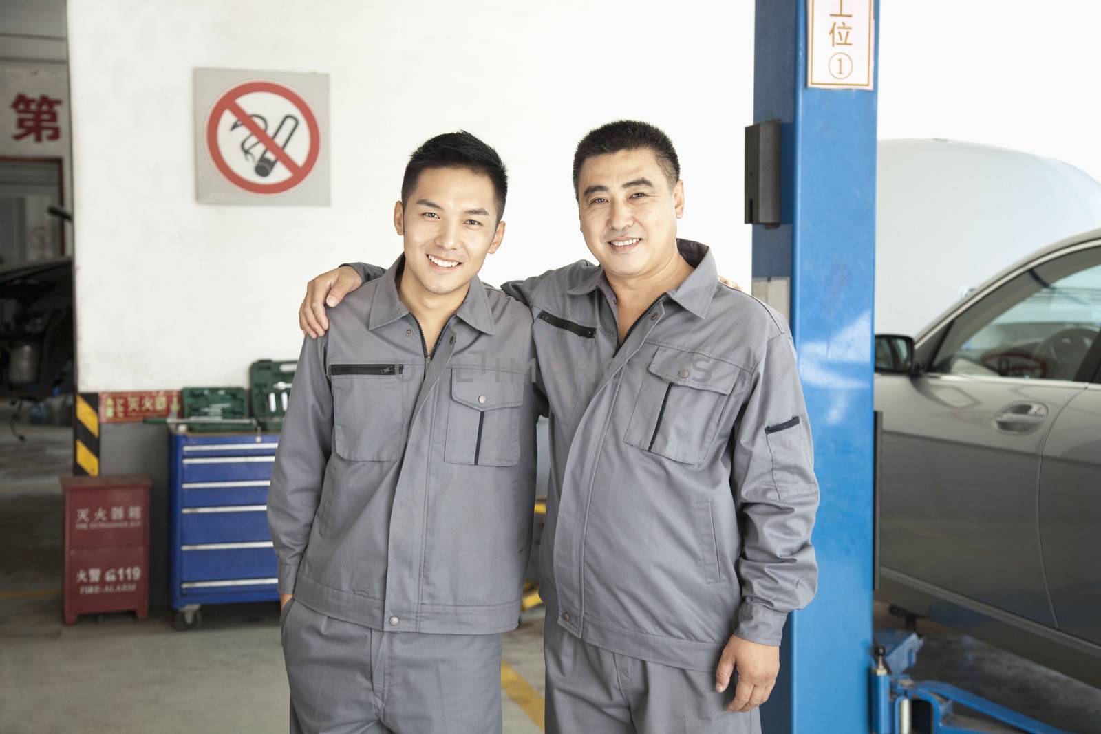 Portrait of Two Garage Mechanics by XiXinXing