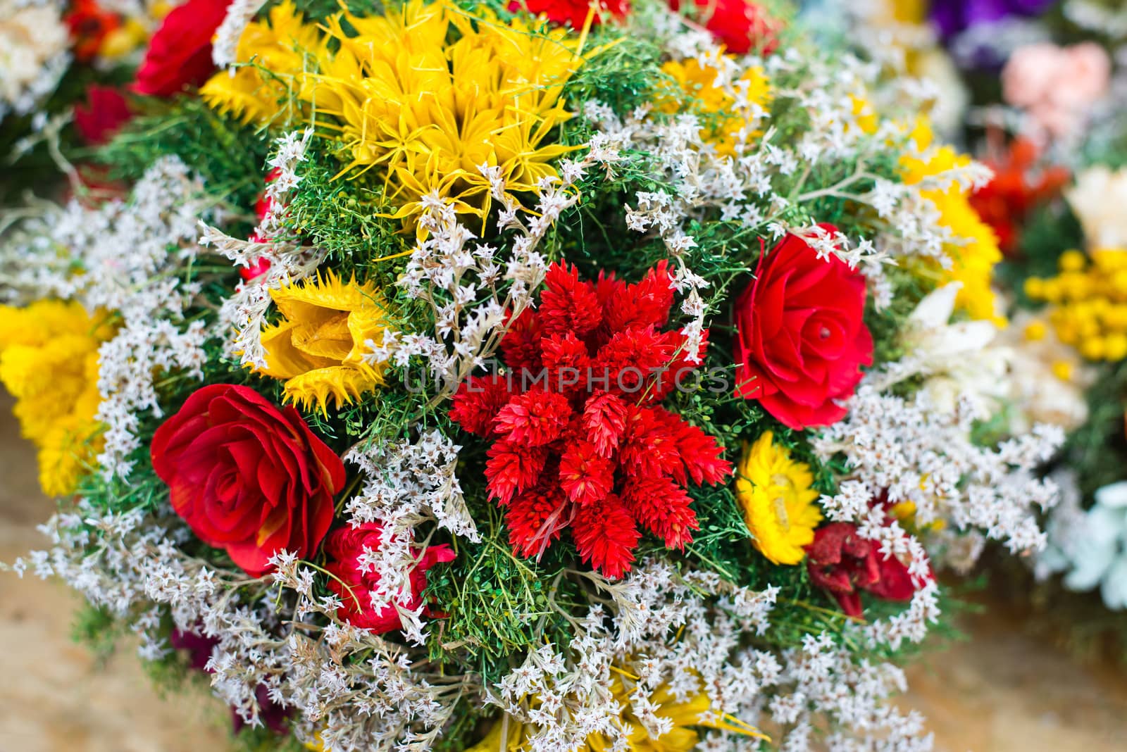 bunch of dryed flowers - shallow DOF picture