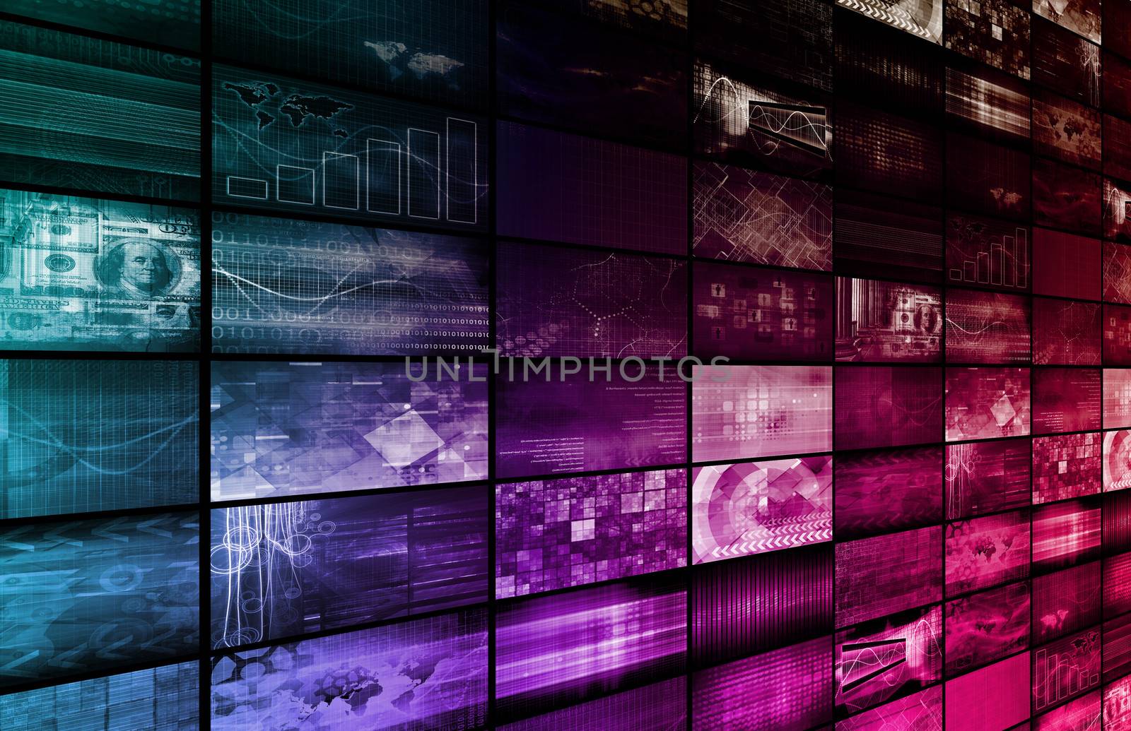 Multimedia Technology Background as a Art Concept
