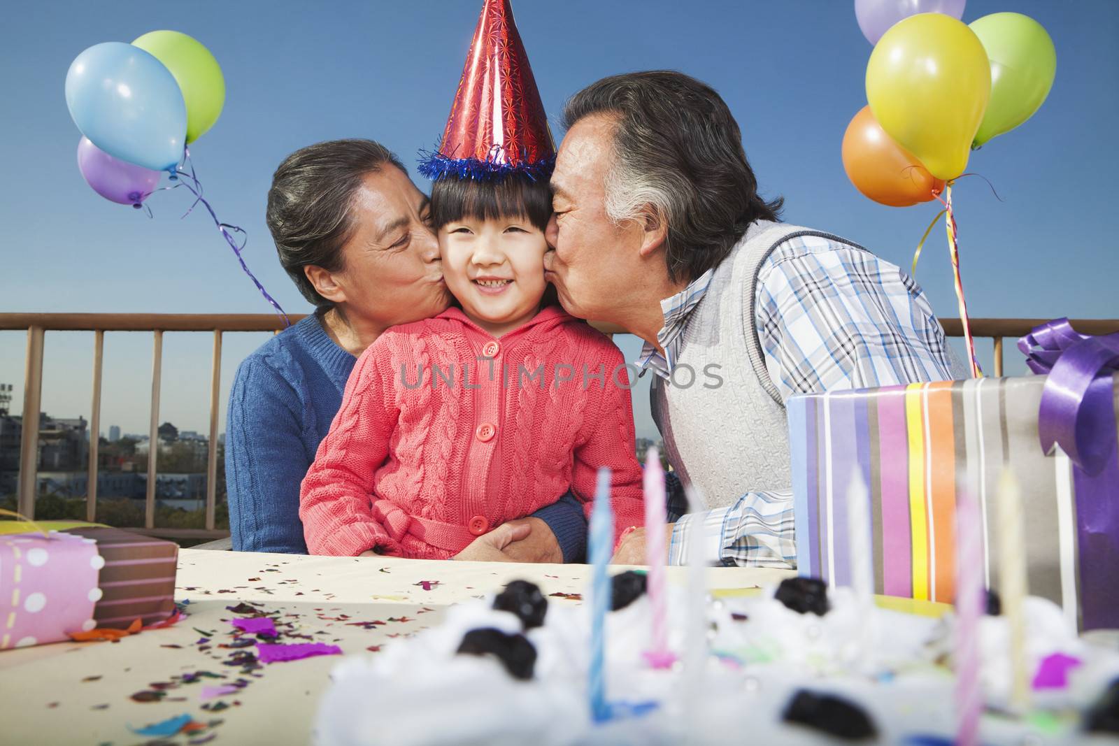 Grandparents celebrating birthday of granddaughter by XiXinXing