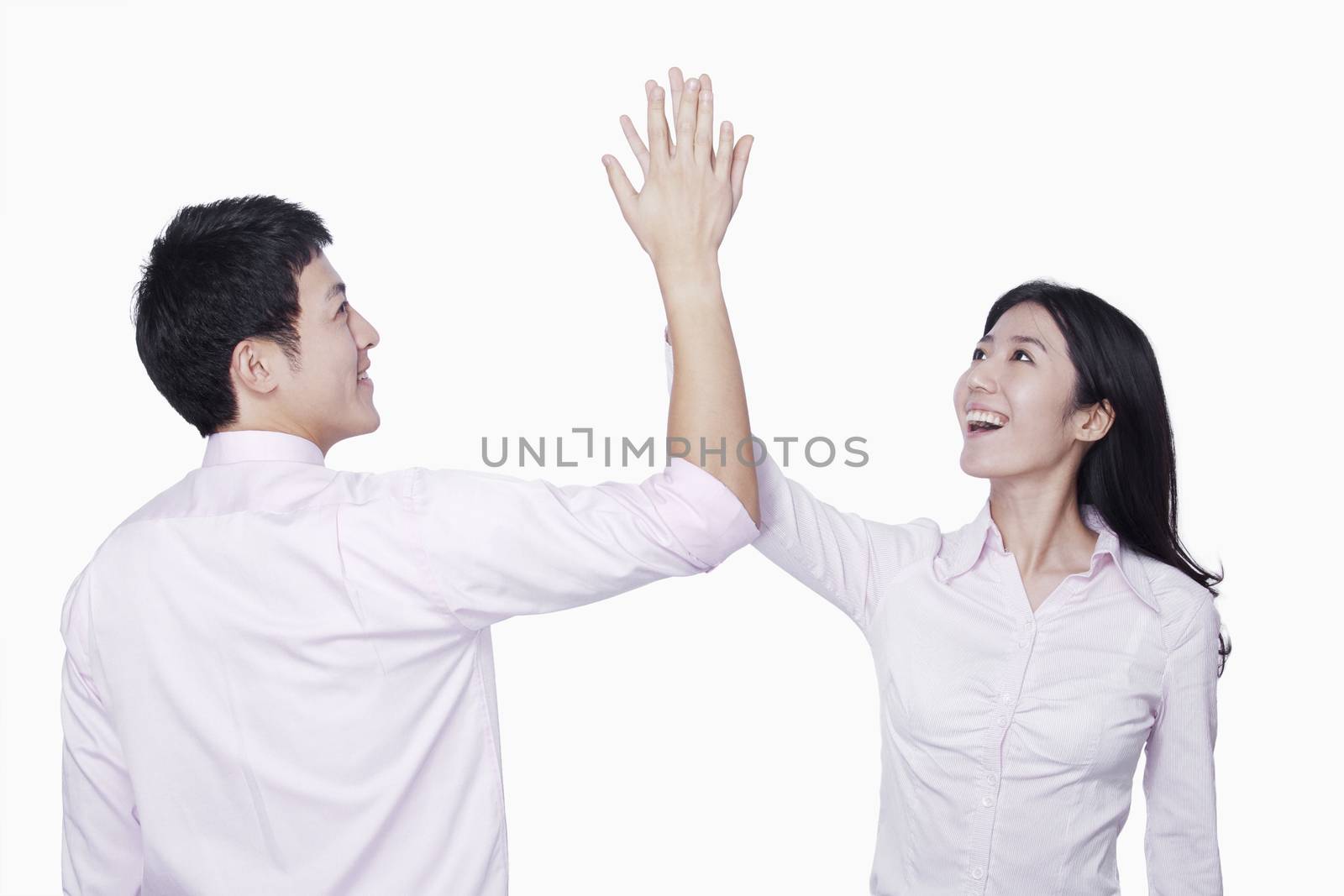 Coworkers high-five by XiXinXing