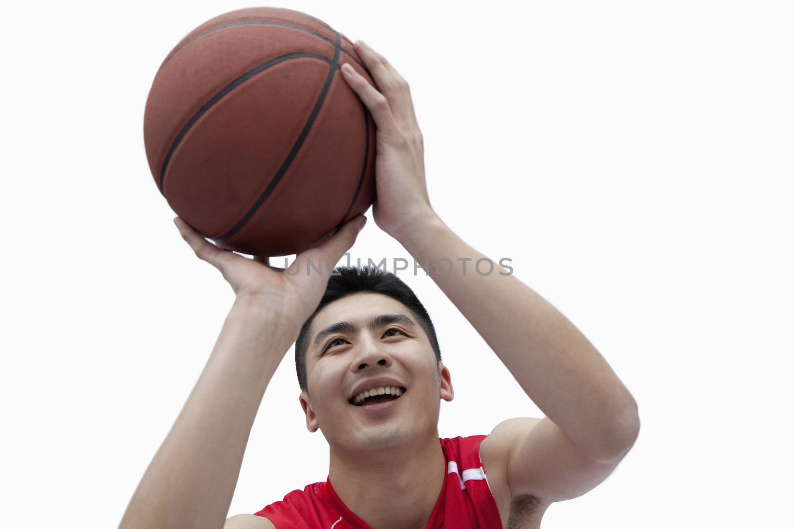 Basketball Player Lining Up His Shot