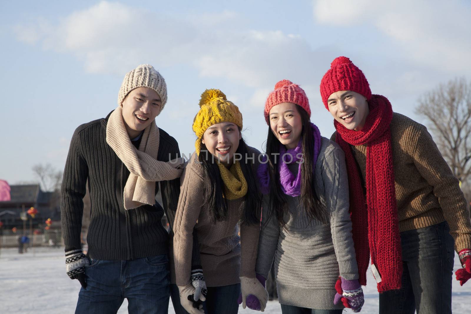 Friends on ice rink by XiXinXing