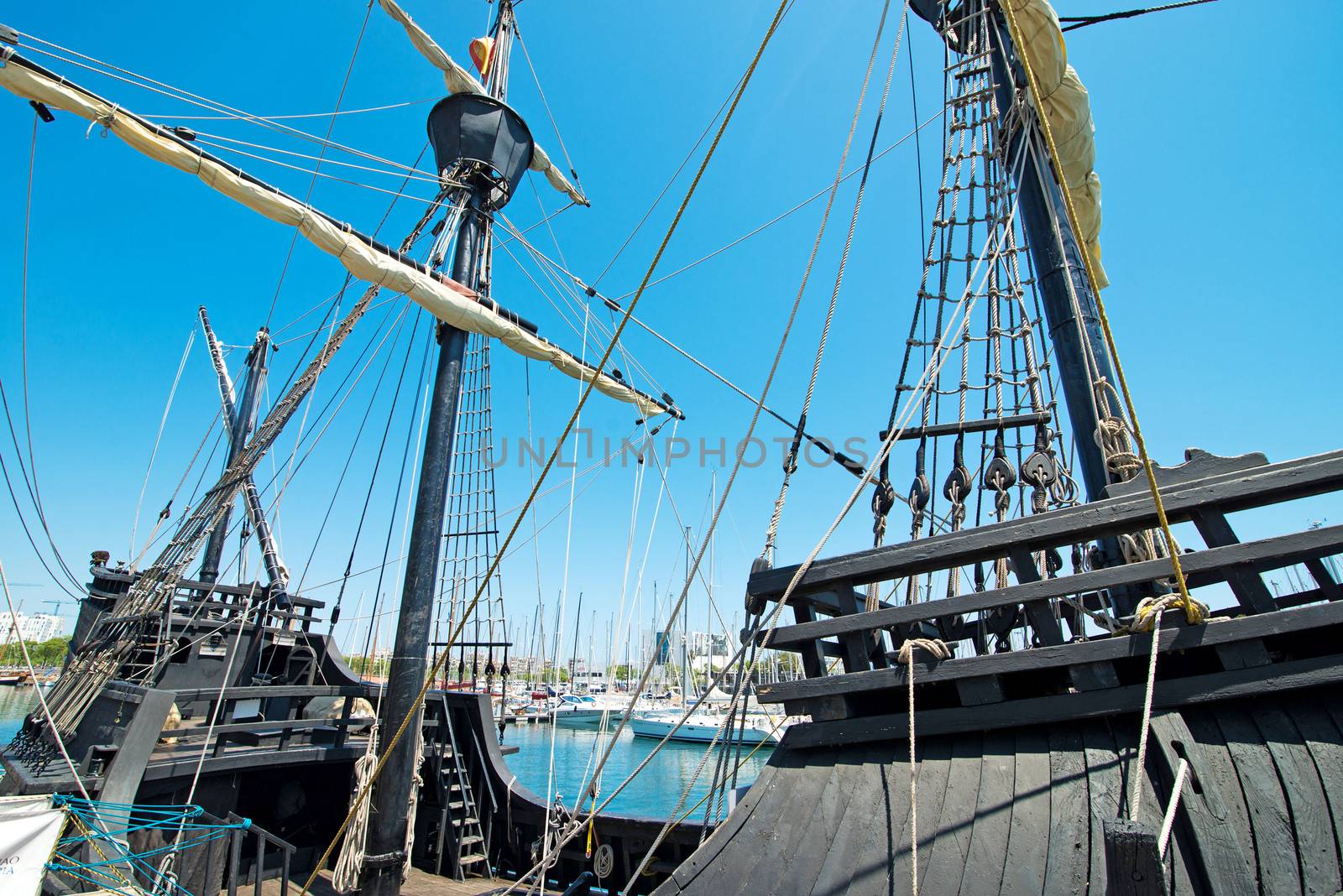 Old ship, tourist attraction in Barcelona