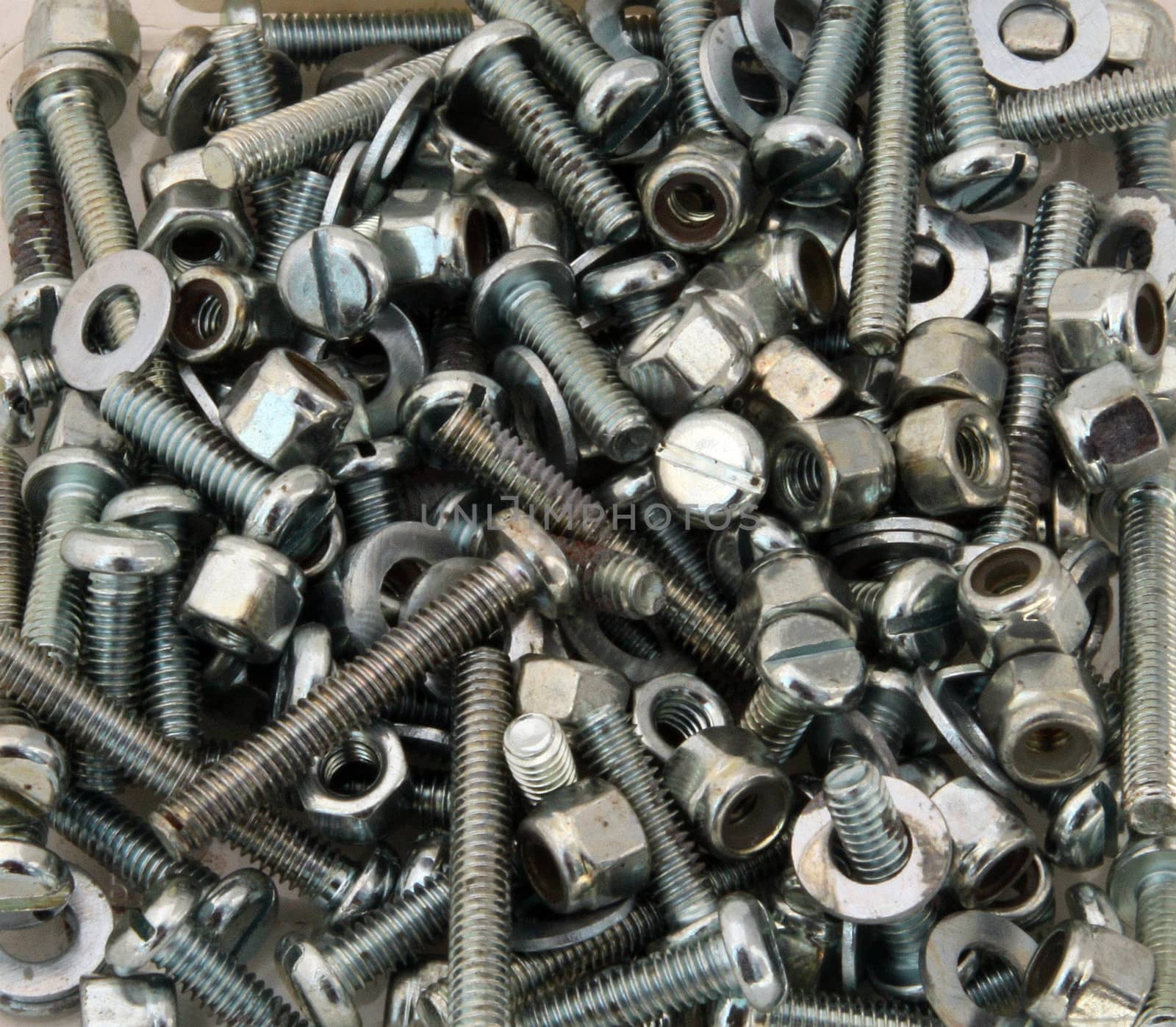 Close  up of nut and bolts.