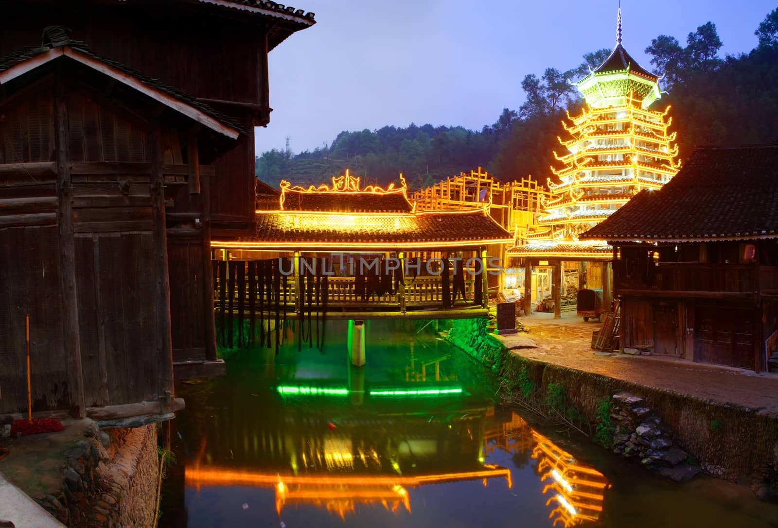 Zhaoxing Town, Liping County, Guizhou, China. Zhaoxing Dong Village is one of the largest Dong villages in Guizhou. by grigvovan