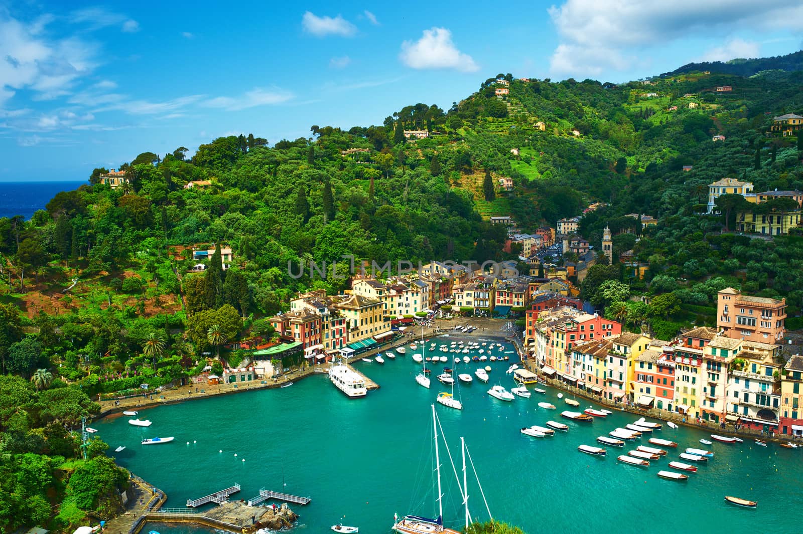 Portofino village on Ligurian coast in Italy