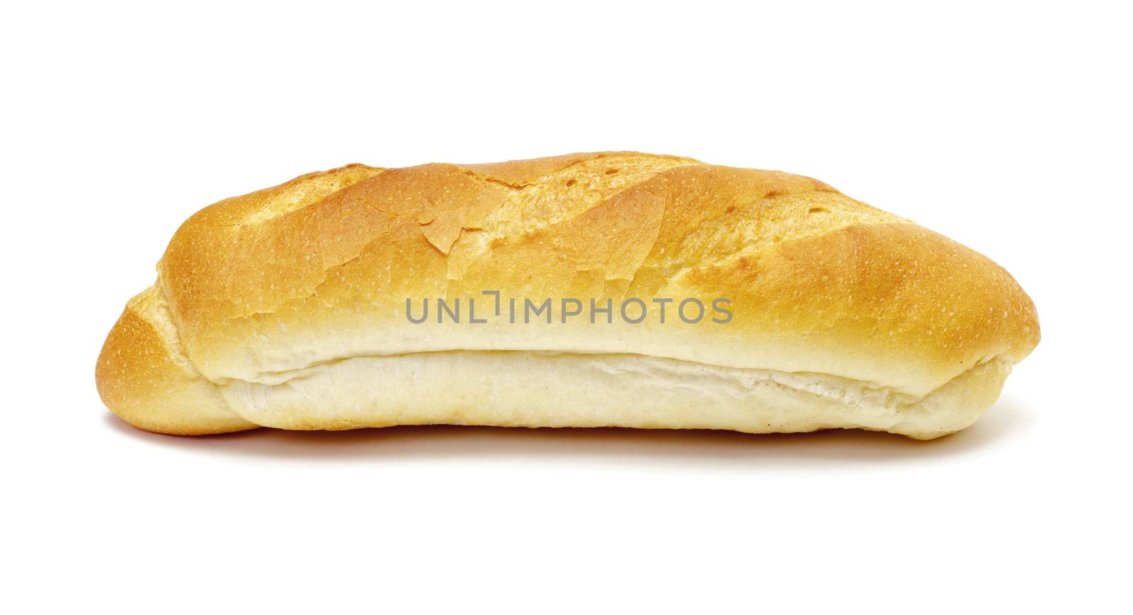 Wheat bread on white background