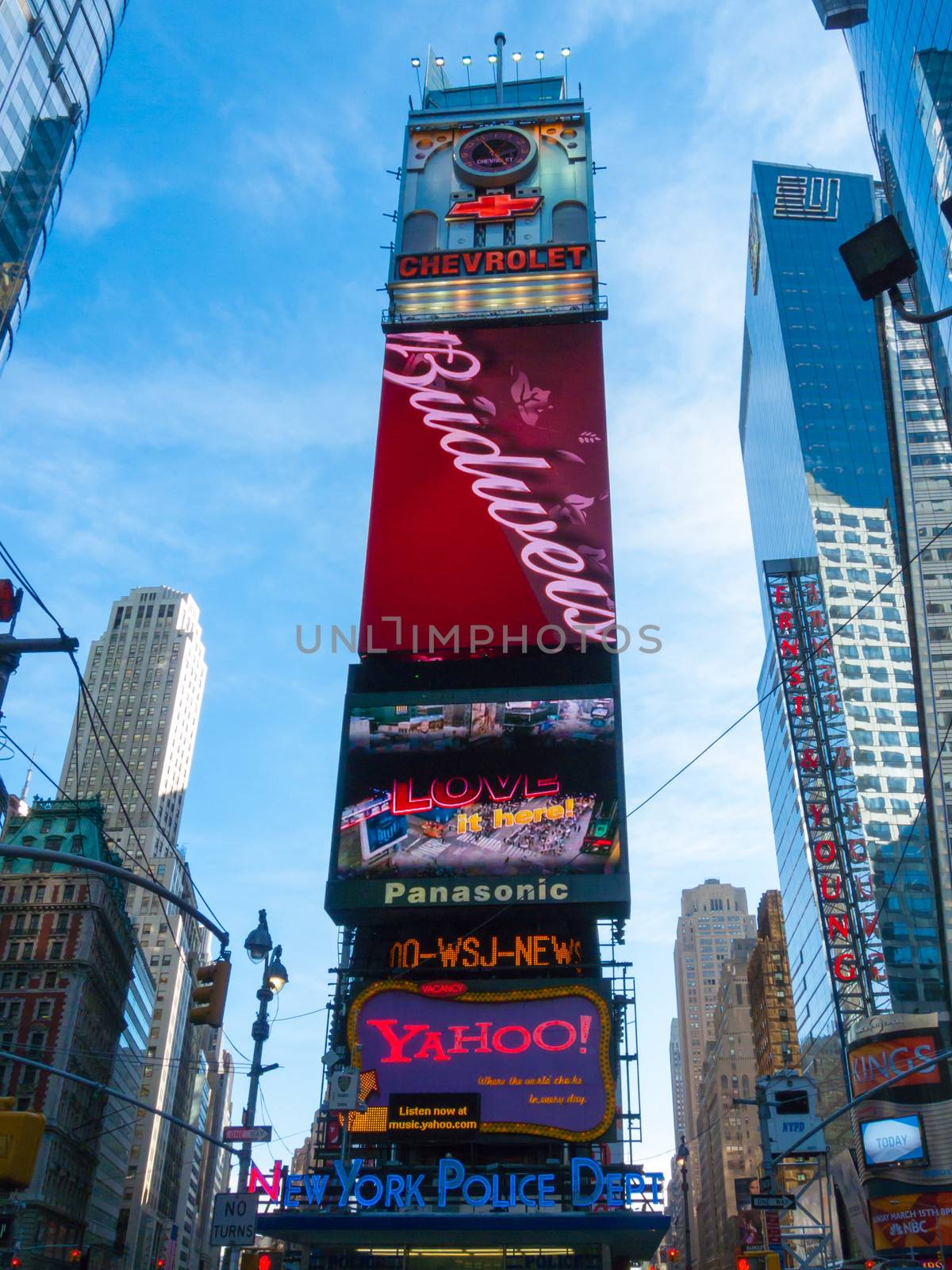 view of the famous Times Square in Manhattan, NYC