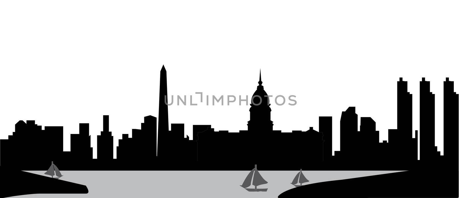 buenos aires skyline by compuinfoto