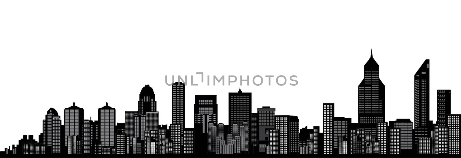 city skyline by compuinfoto