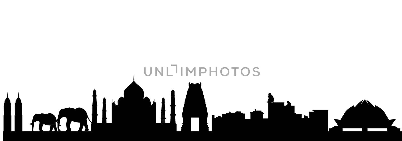 india skyline by compuinfoto