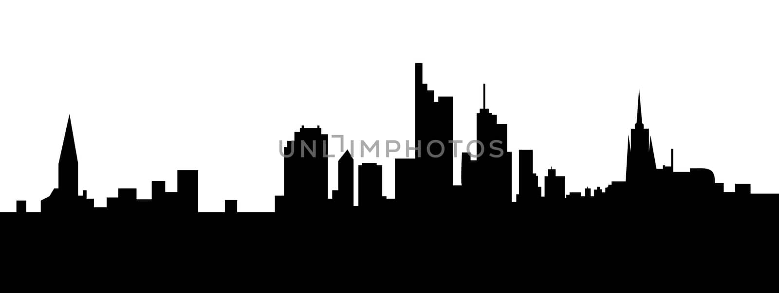 frankfurt skyline by compuinfoto