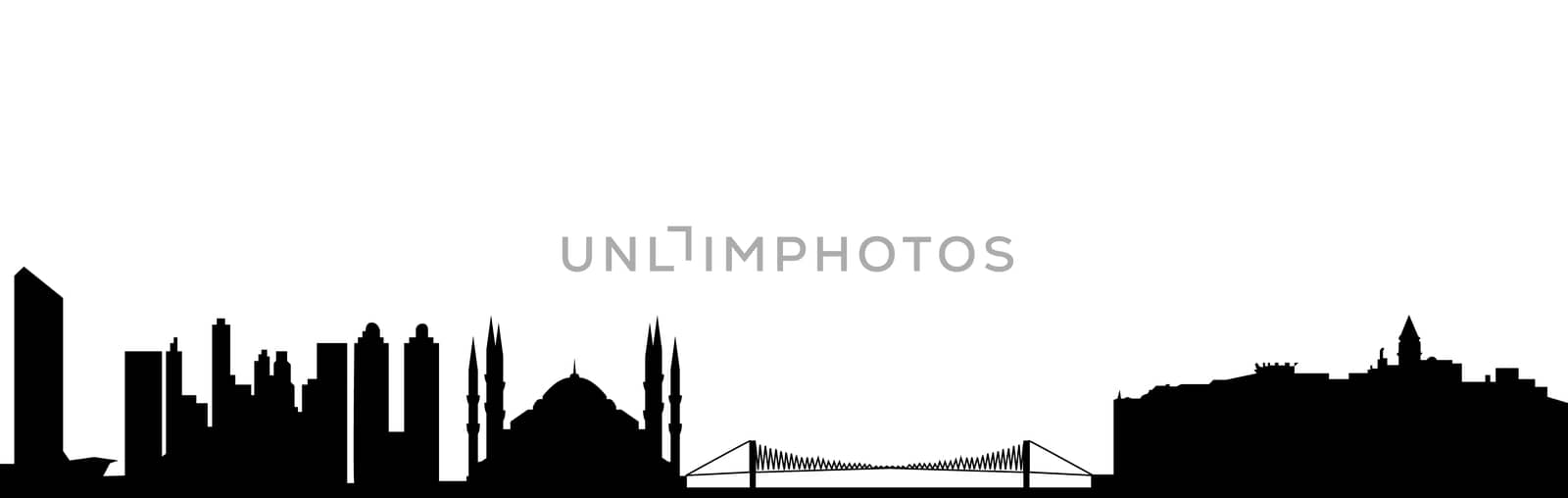 istanbul skyline by compuinfoto