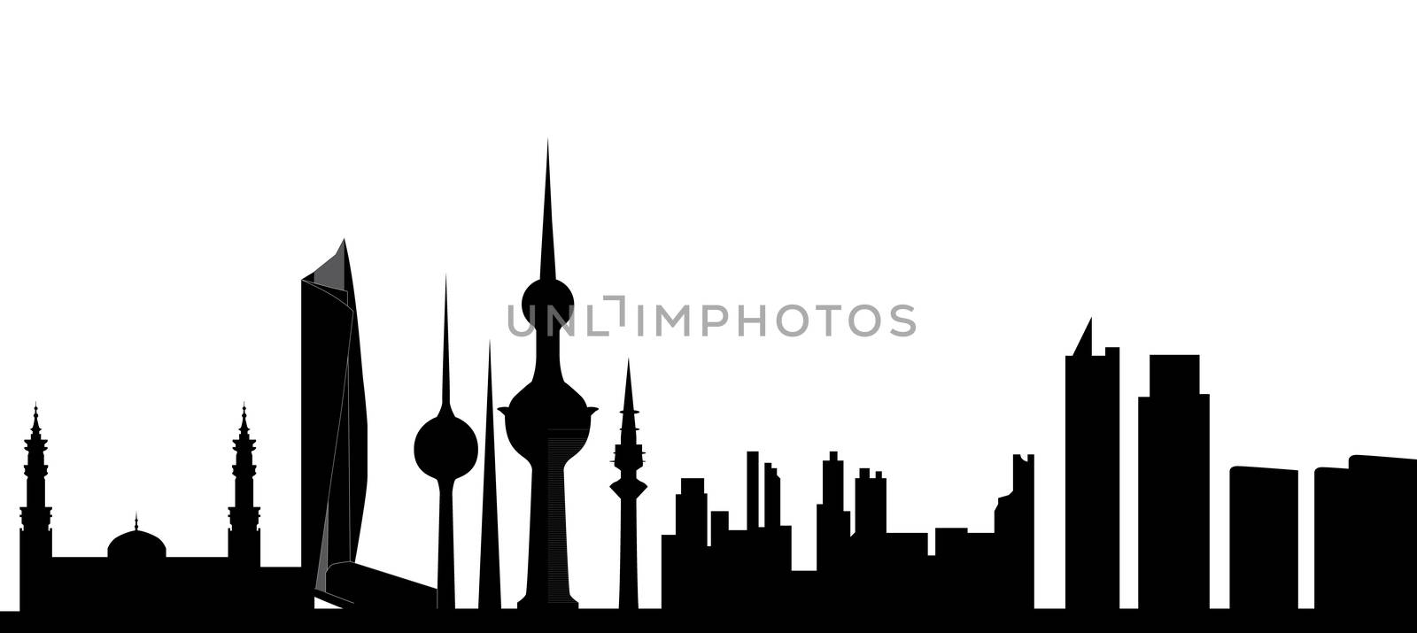 kuwait skyline by compuinfoto