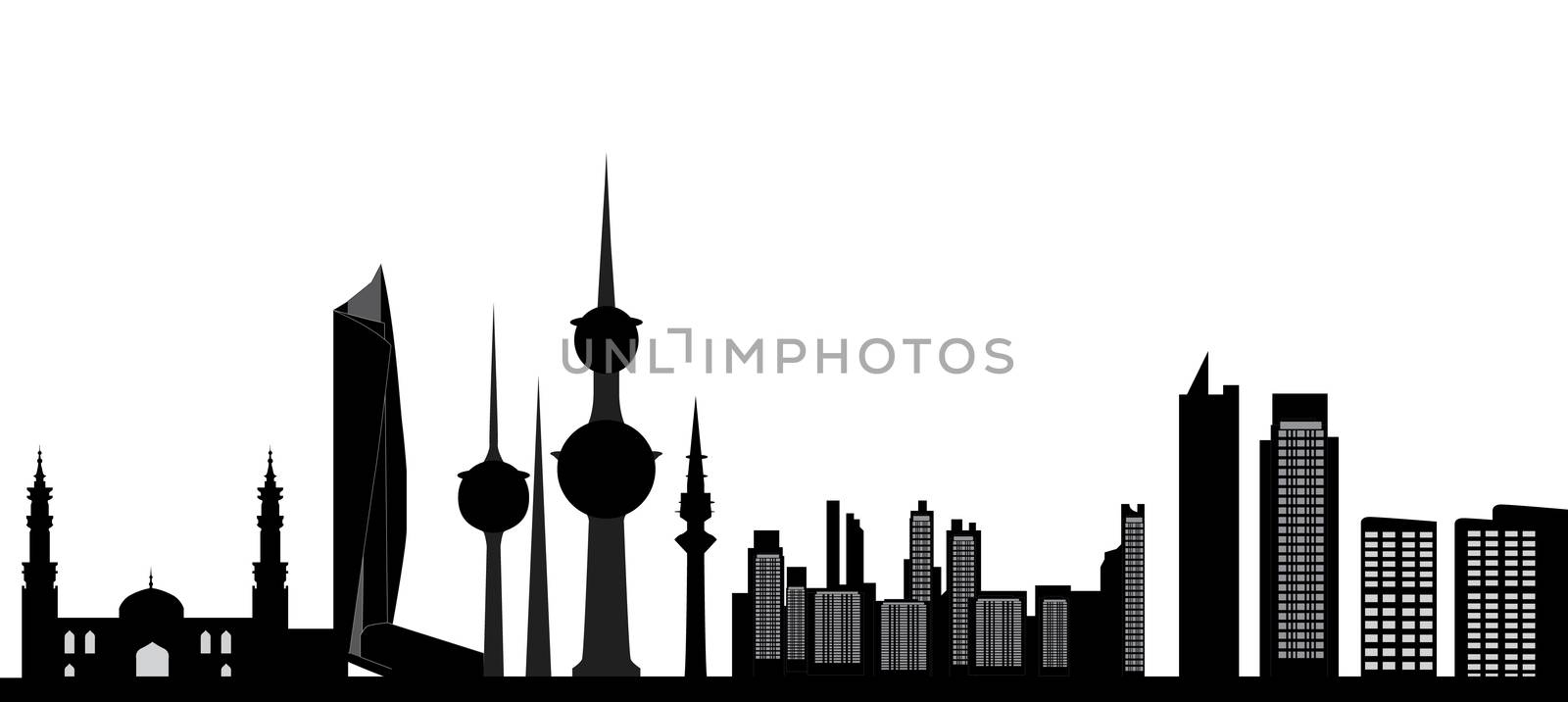 kuwait skyline by compuinfoto
