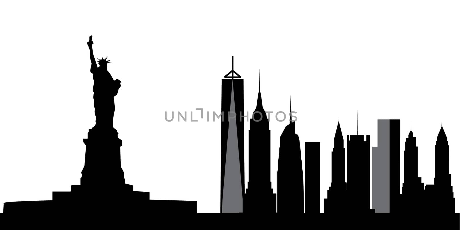 new york skyline by compuinfoto