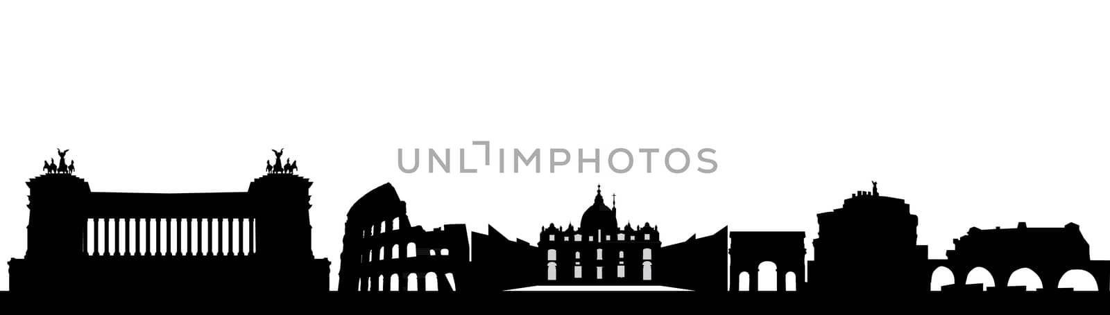 rome skyline by compuinfoto