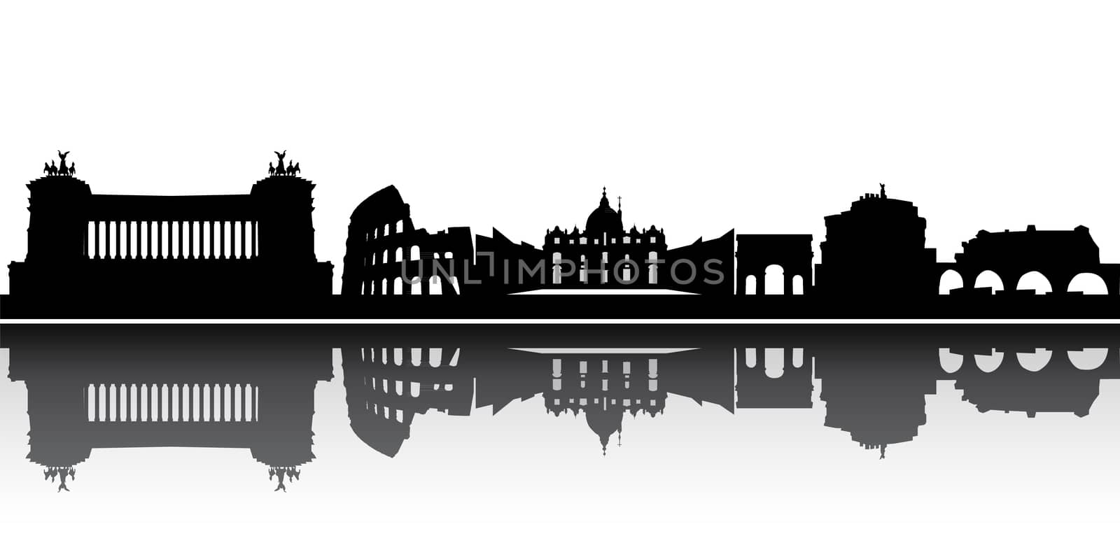 rome skyline by compuinfoto