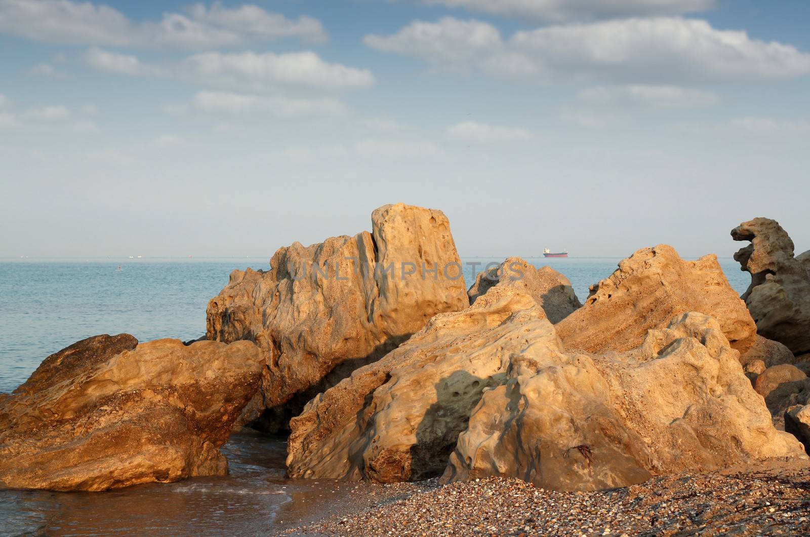 seascape with rocks summer scene