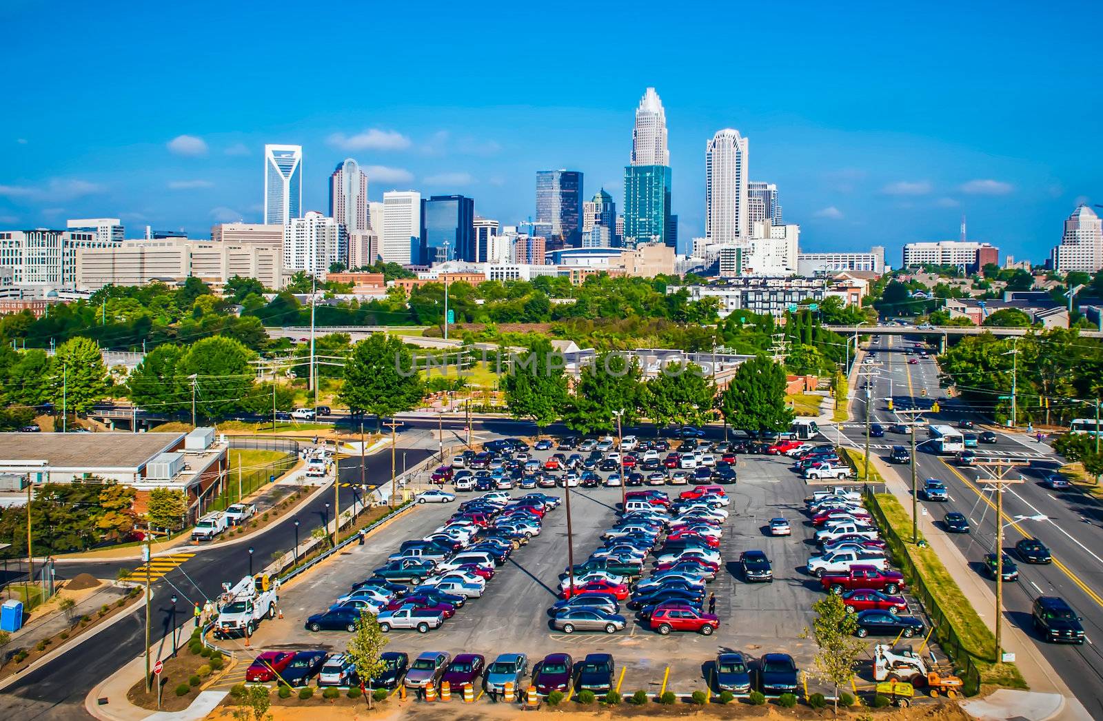 Skyline of Uptown Charlotte, North Carolina. by digidreamgrafix