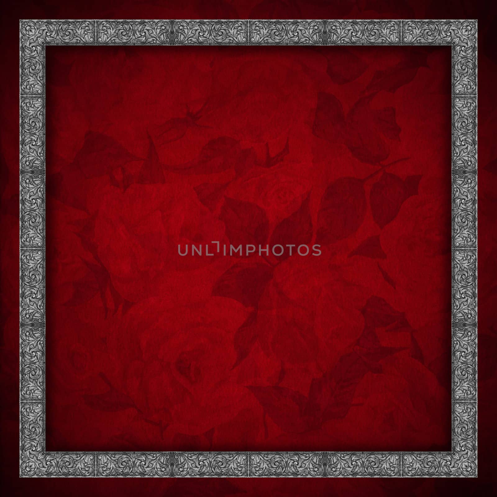 Red Velvet Background - Roses Flowers by catalby