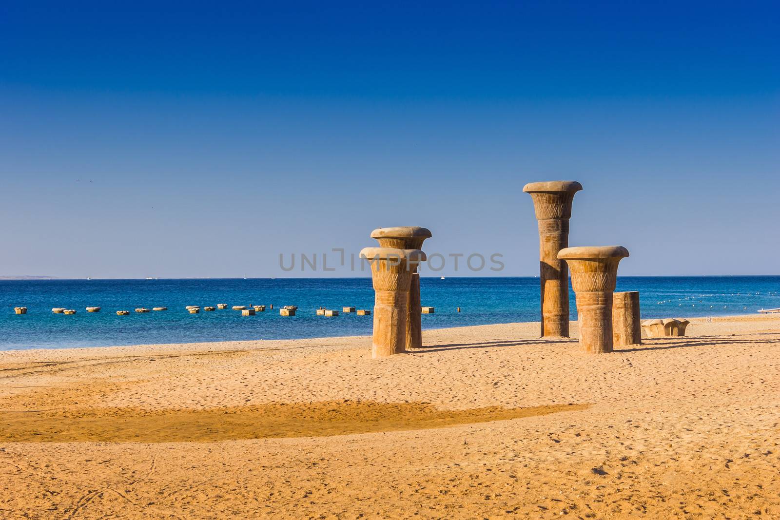 Egyptian designs on the beach by oleg_zhukov