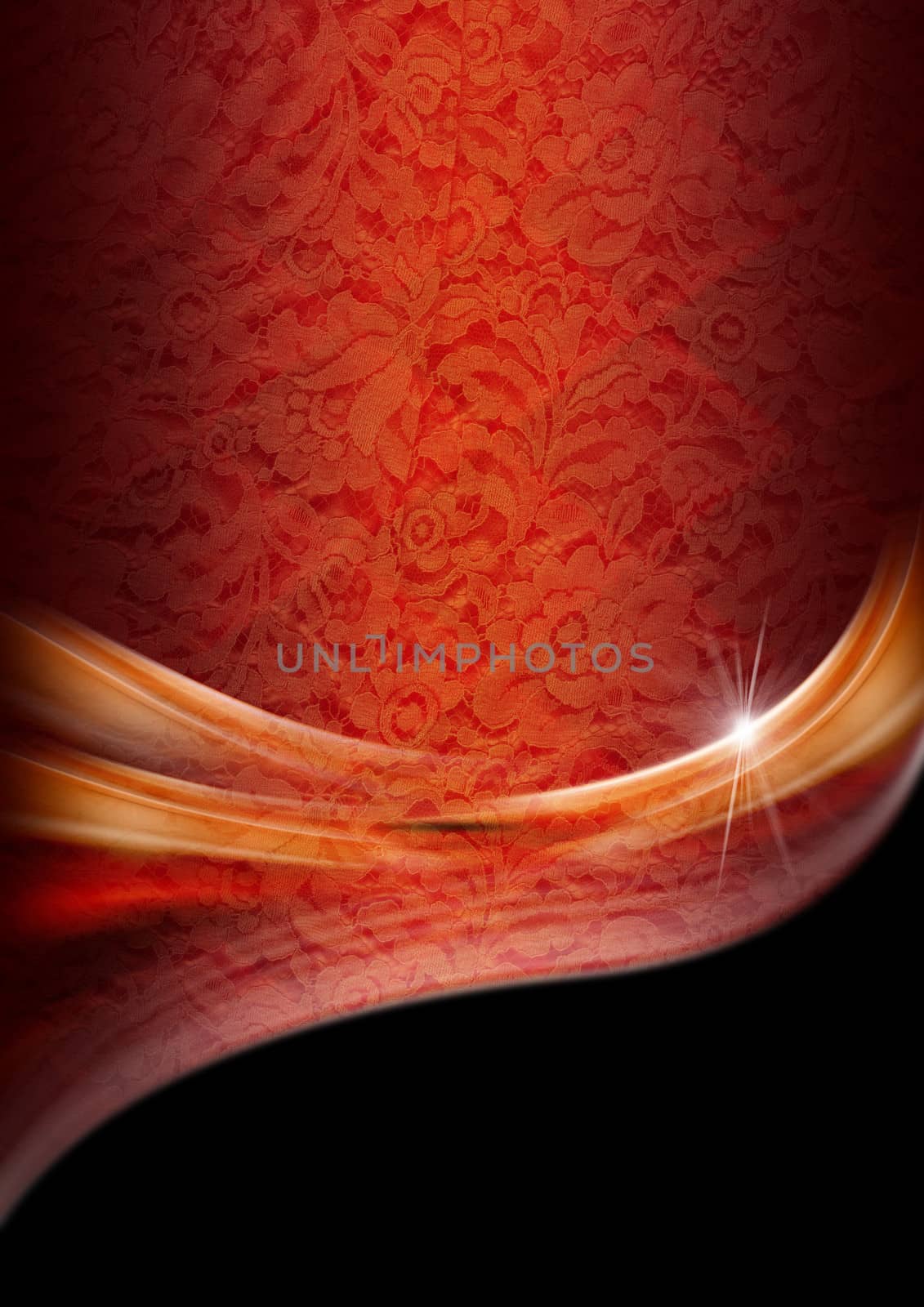 Luxury Floral Orange and Red Background by catalby