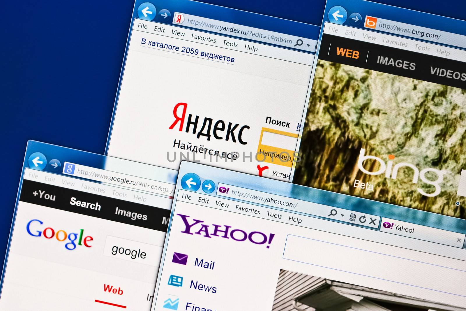 Open sites of SEO Yandex, Google, Bing, Yahoo by vicdemid