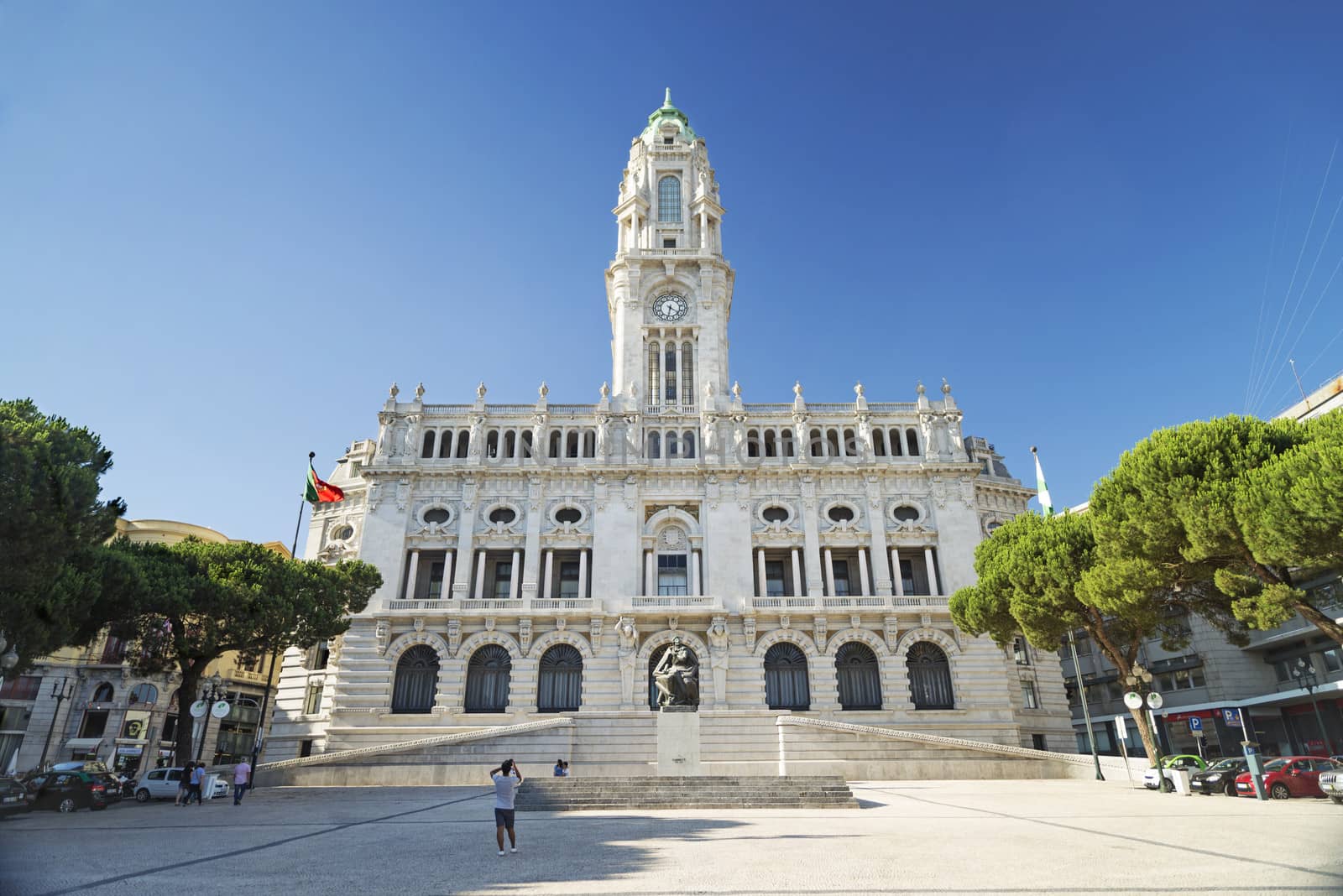 city hall in central porto portugal