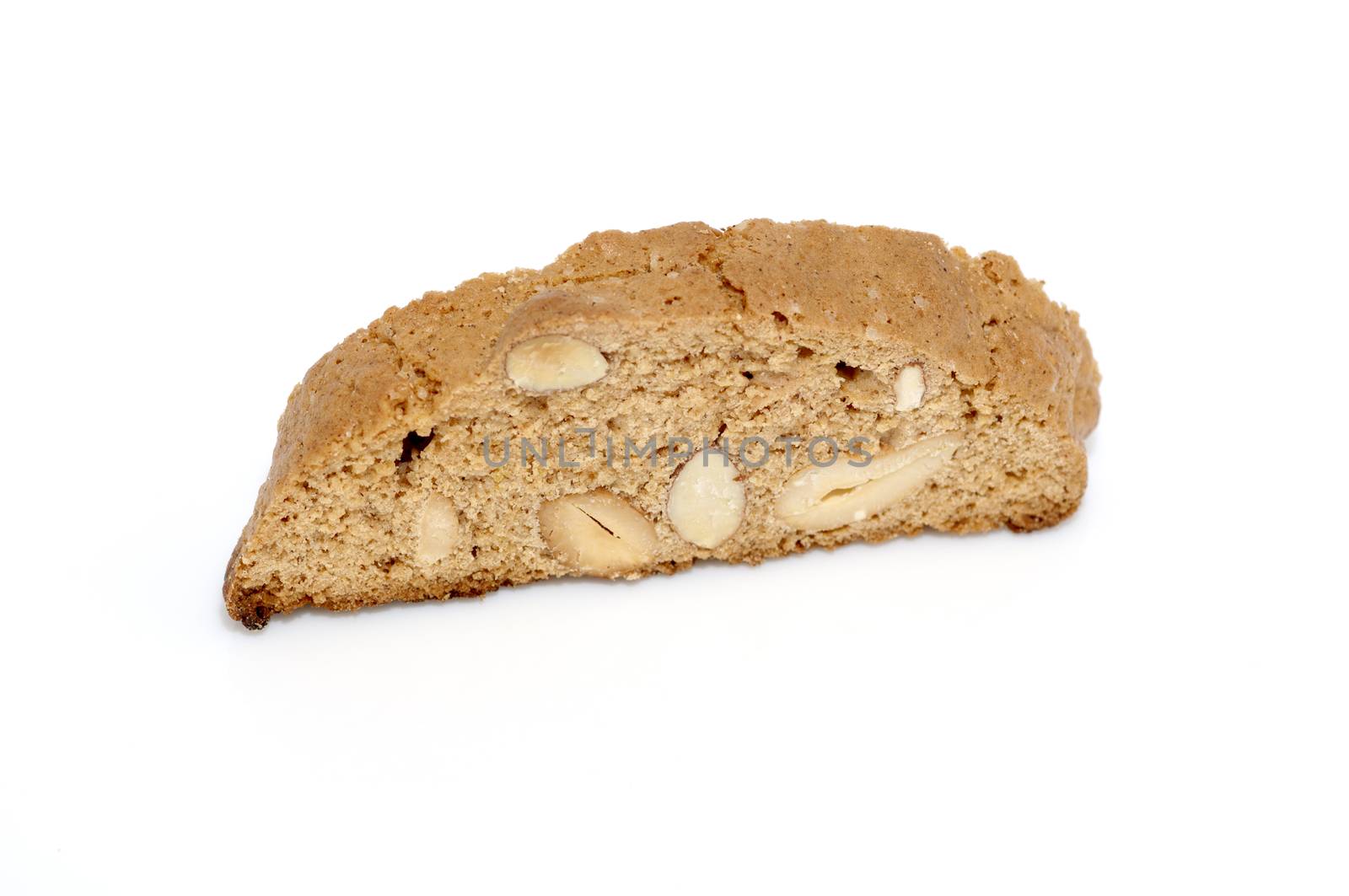 Delicious cantuccini cookies close up isolated by dred