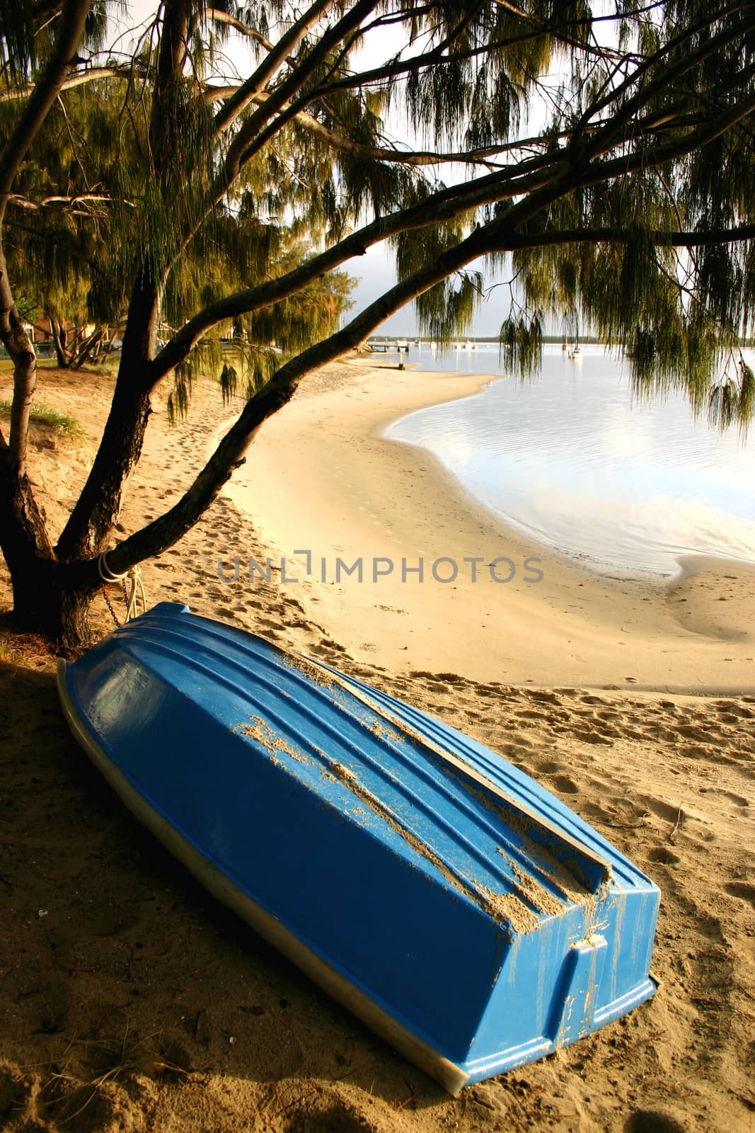 Boat By The Beach by jabiru