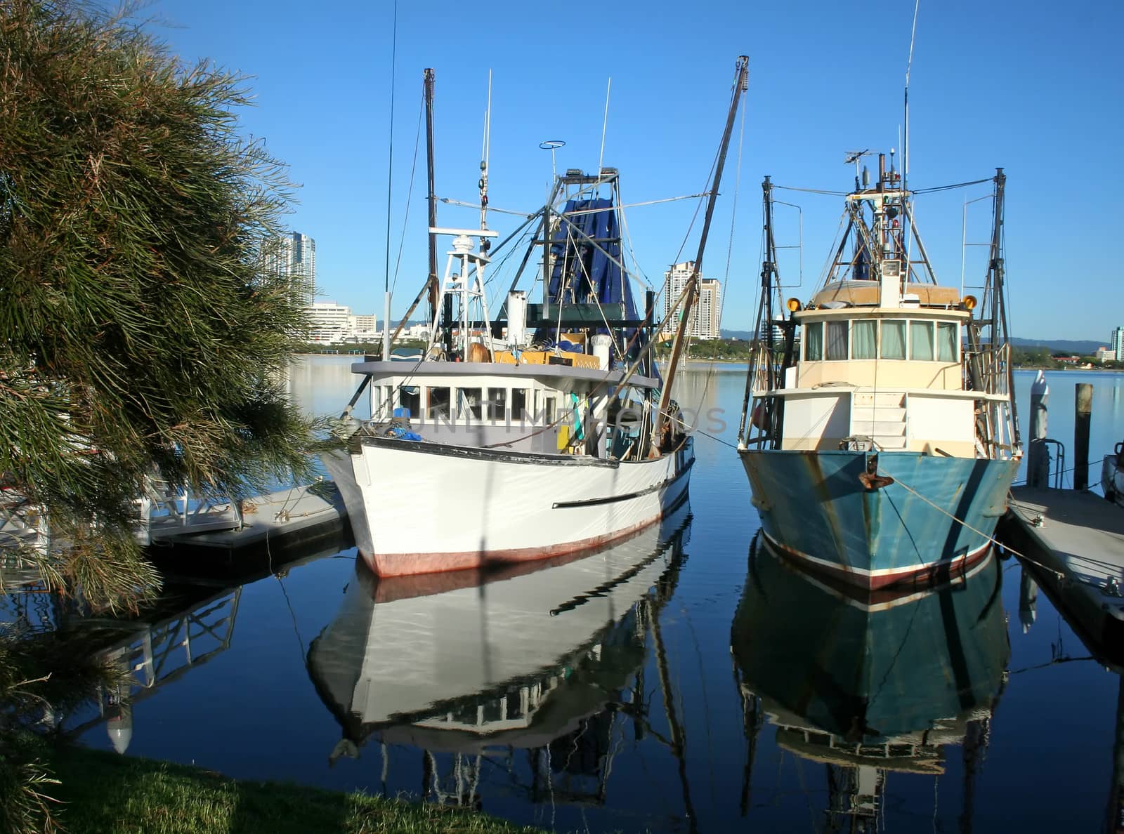 Fishing Boats At Dock by jabiru