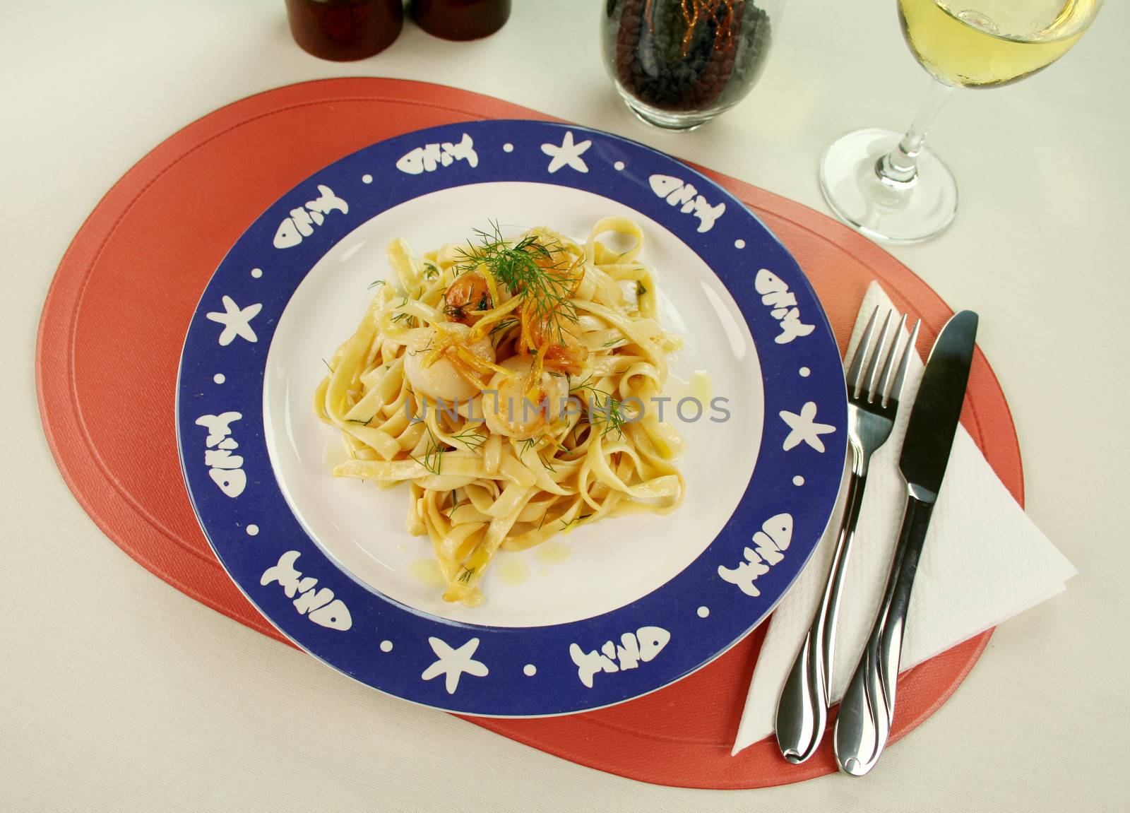 Fettucini With Scallops by jabiru