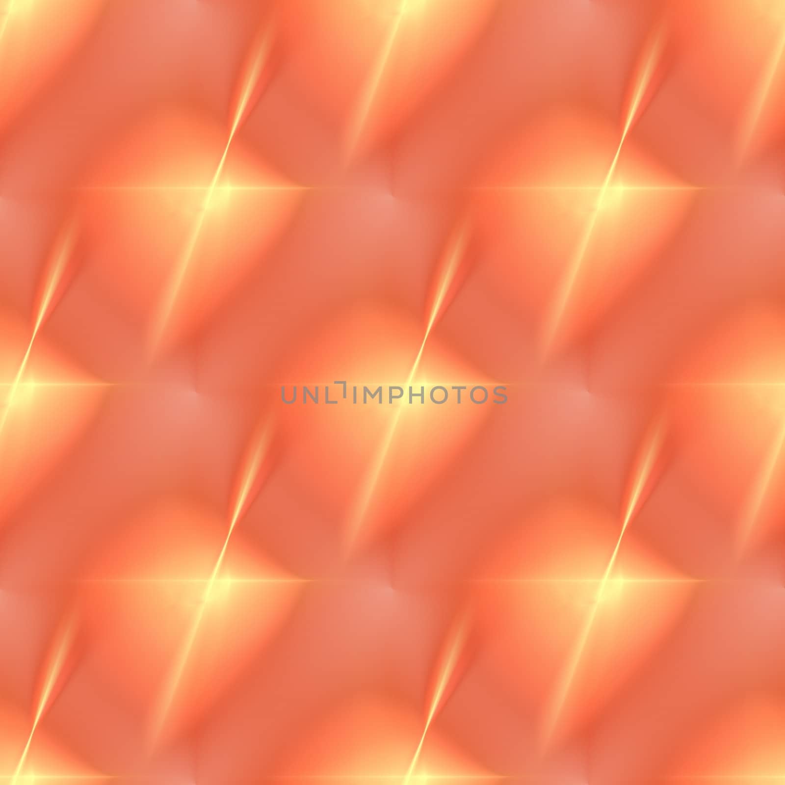 Fractal with vibrant orange color in the shape of a star.