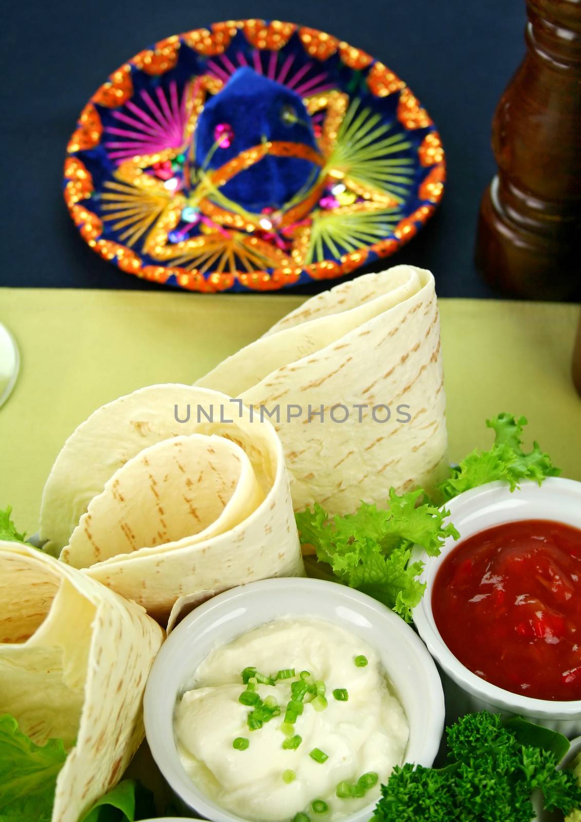 Mexican Vegetarian Platter by jabiru