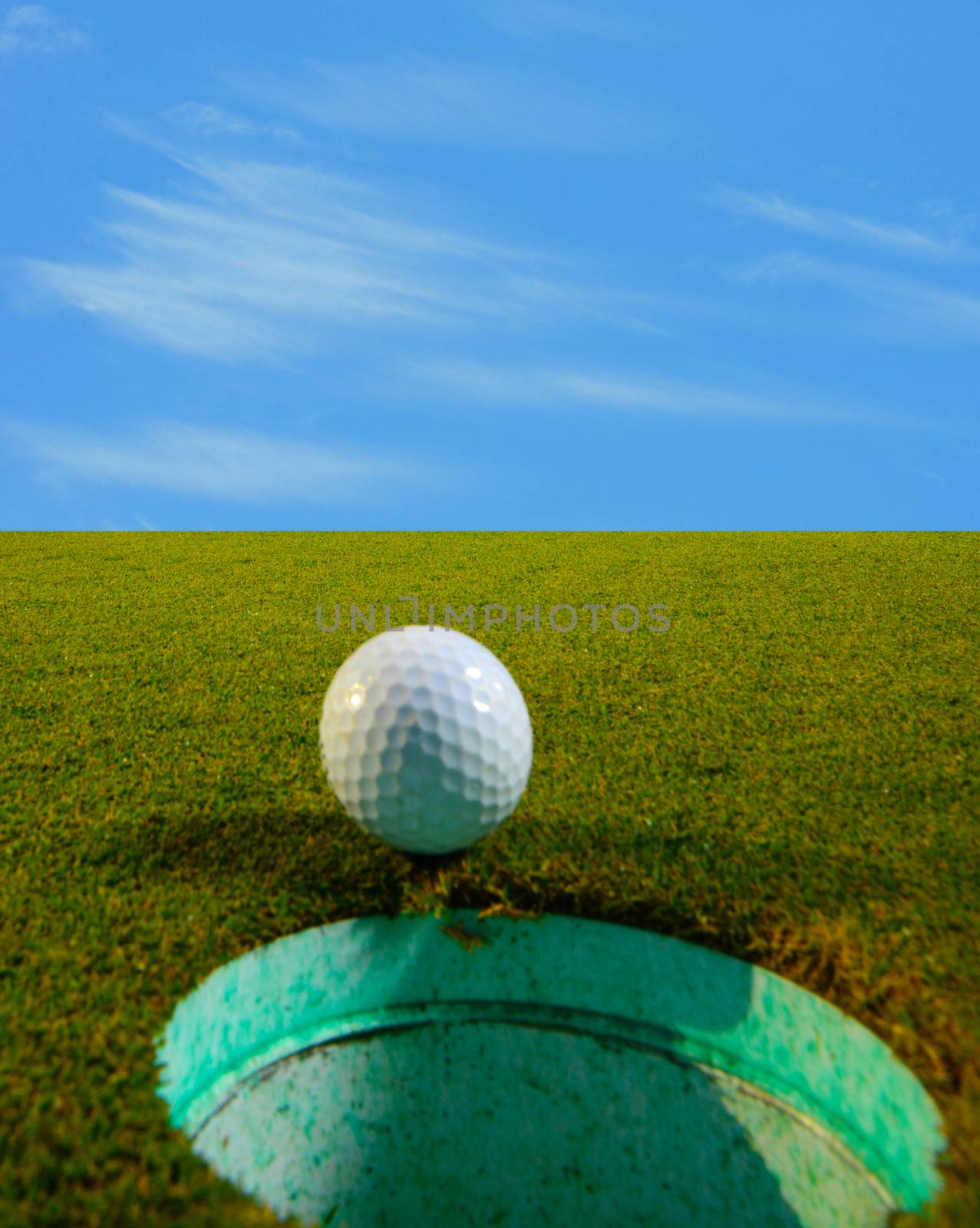 golf ball on golf course by ftlaudgirl