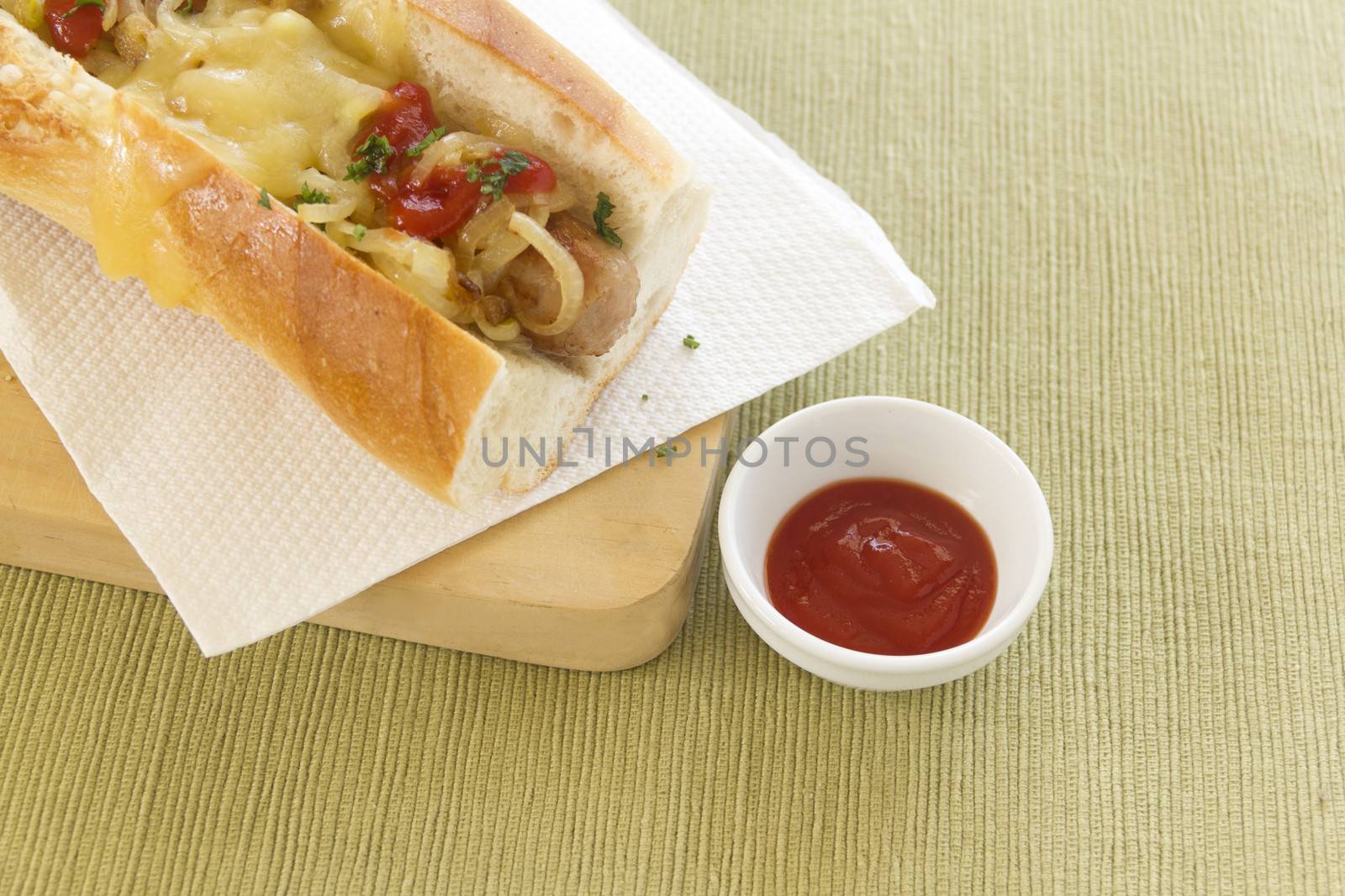 Melted Cheese Hot Dog by jabiru