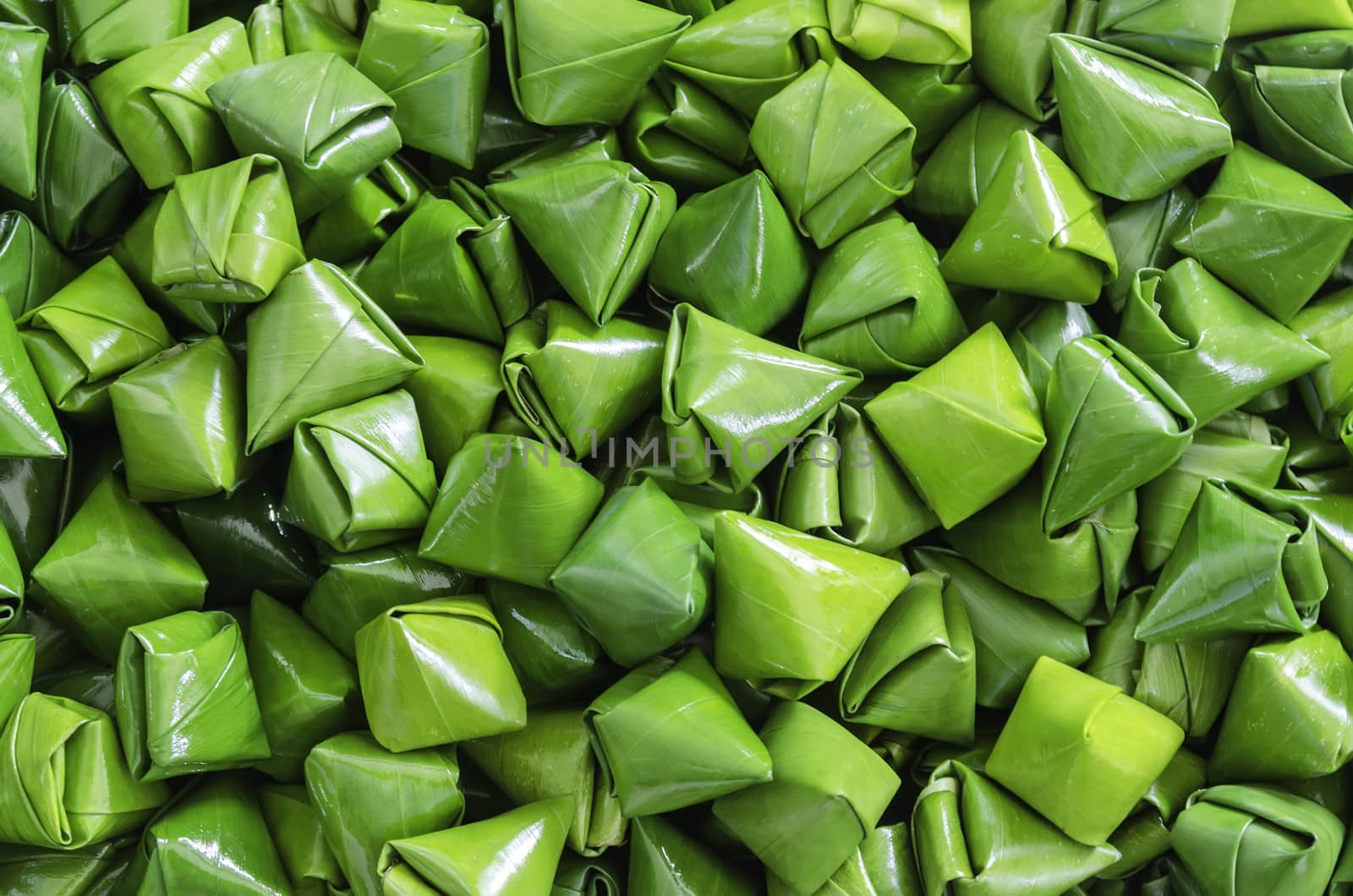 Stuffed Dough Pyramid ( dessert of thailand)