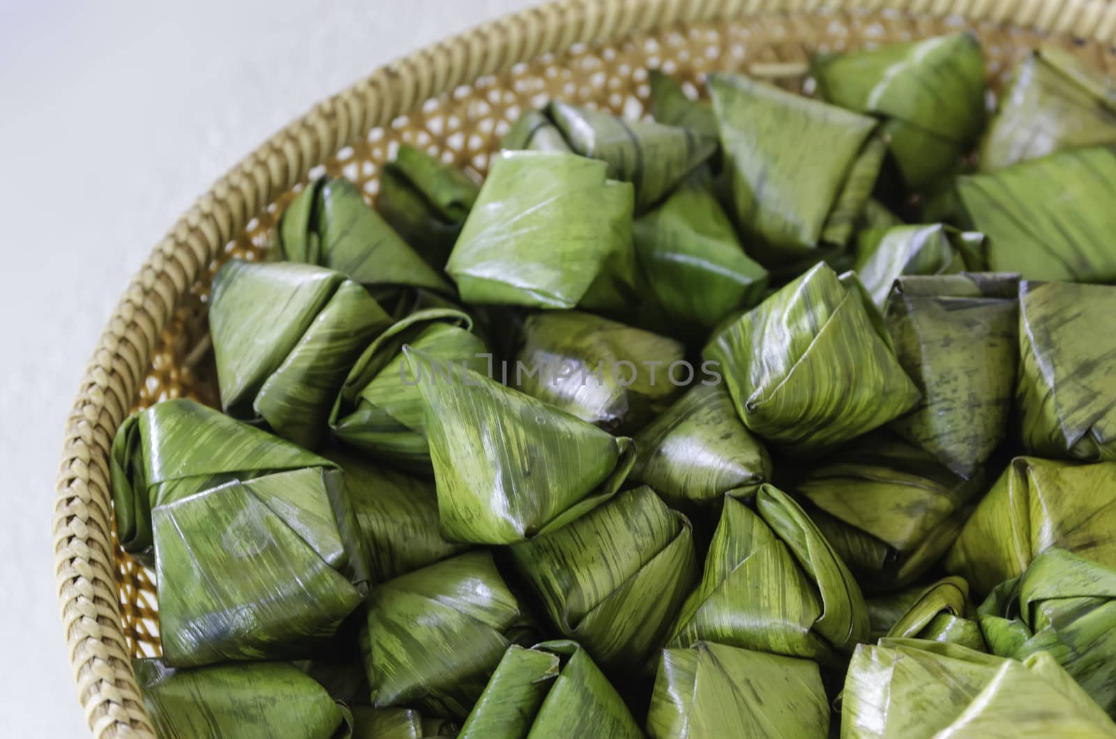 Stuffed Dough Pyramid ( dessert of thailand)