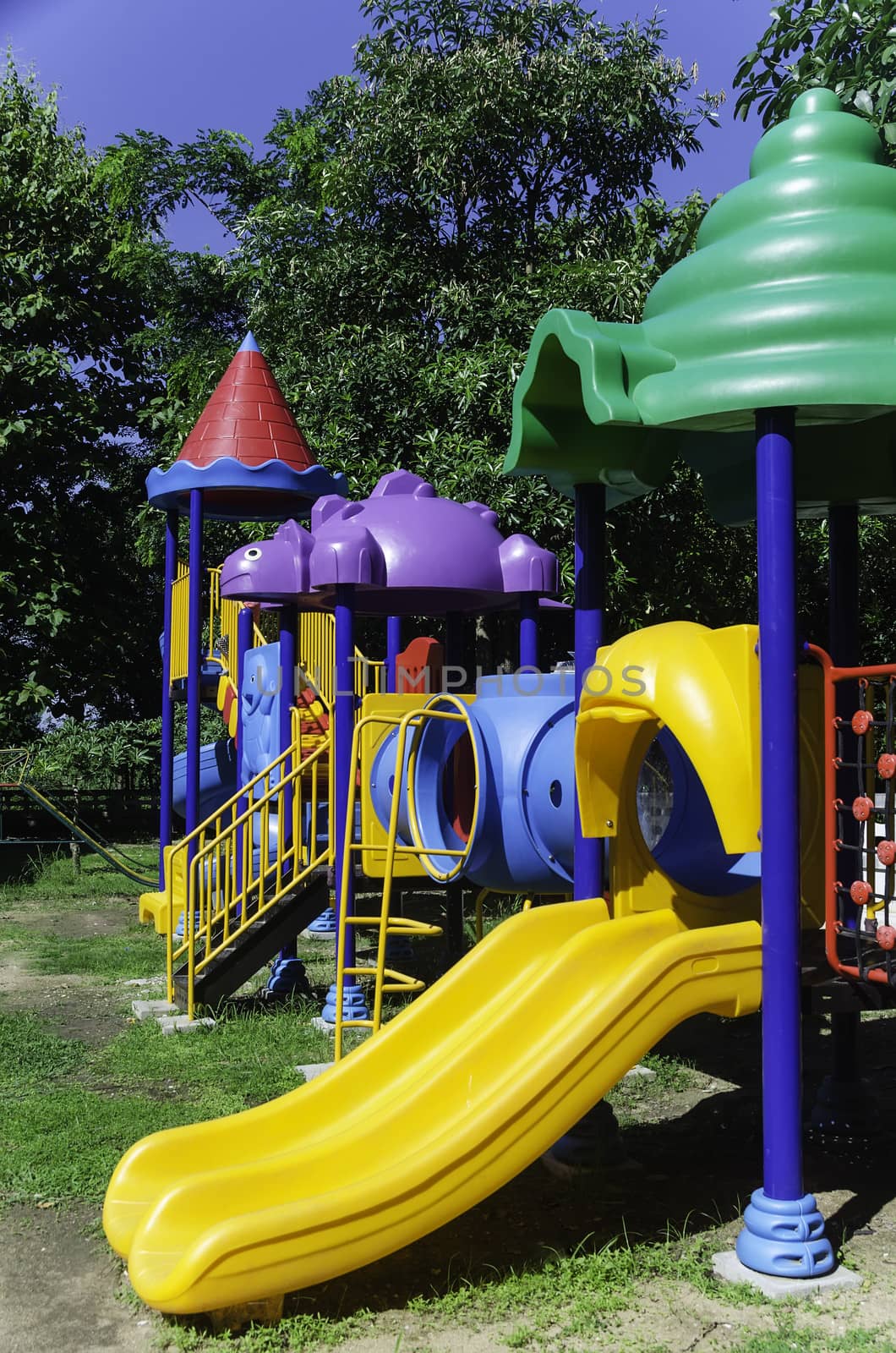 the beautiful children playground in the park