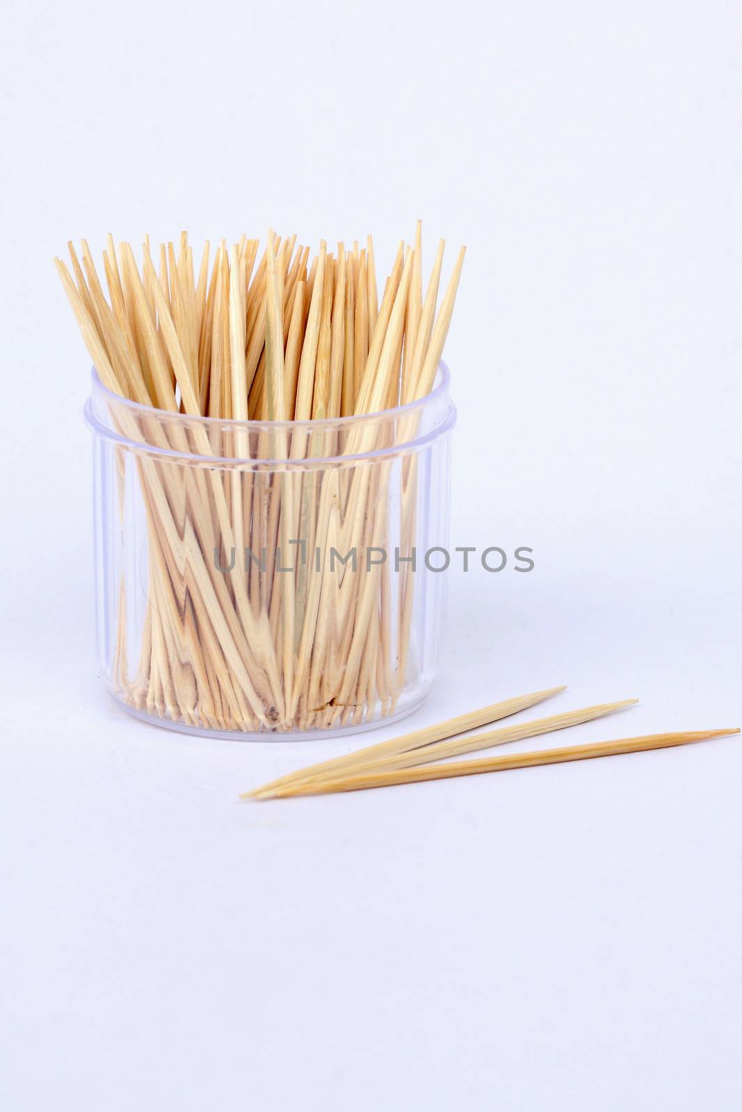 toothpicks in the bank on a white background